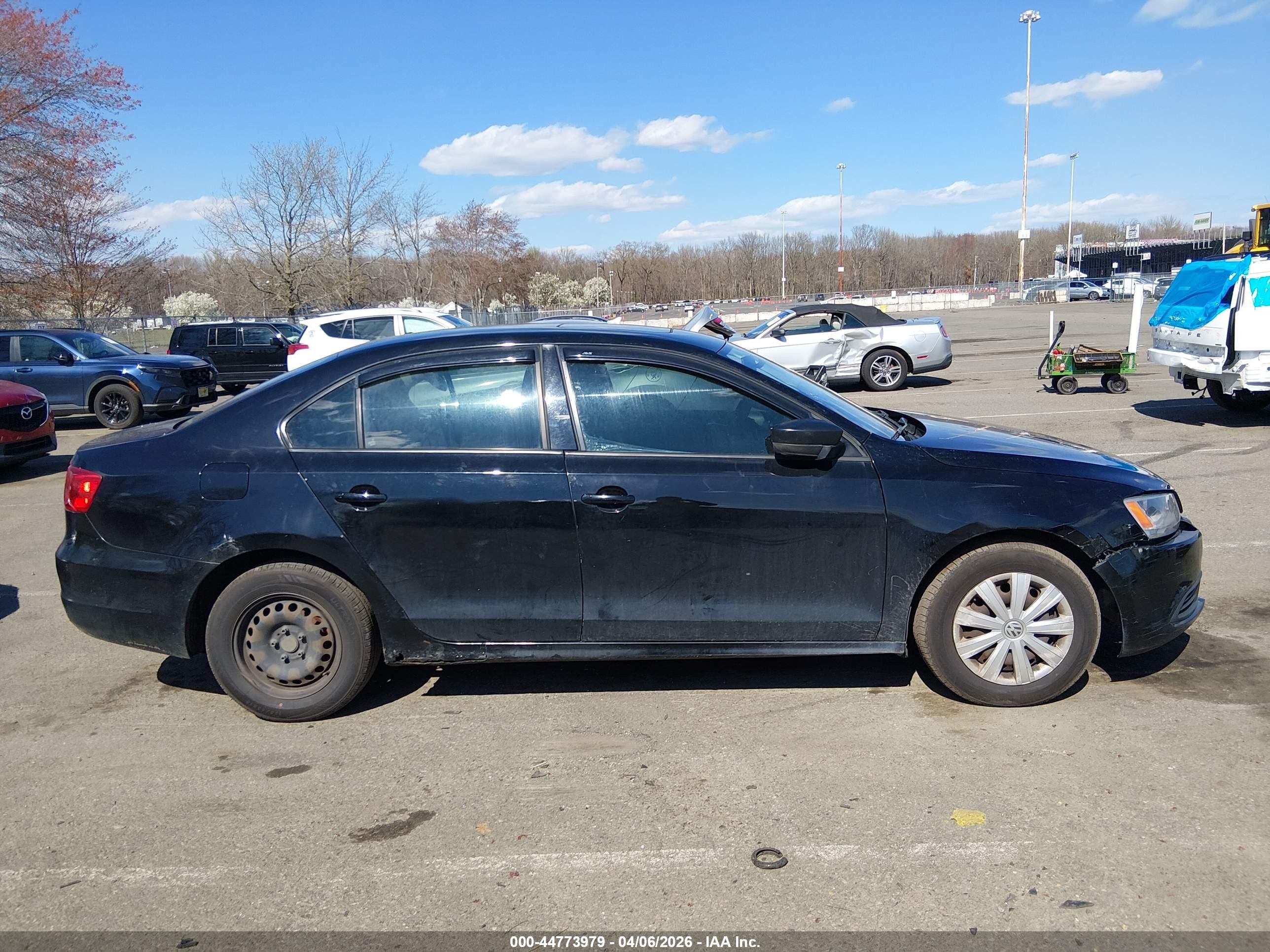 2012 Volkswagen Jetta 2.0l S Black vin: 3VW2K7AJ5CM320979