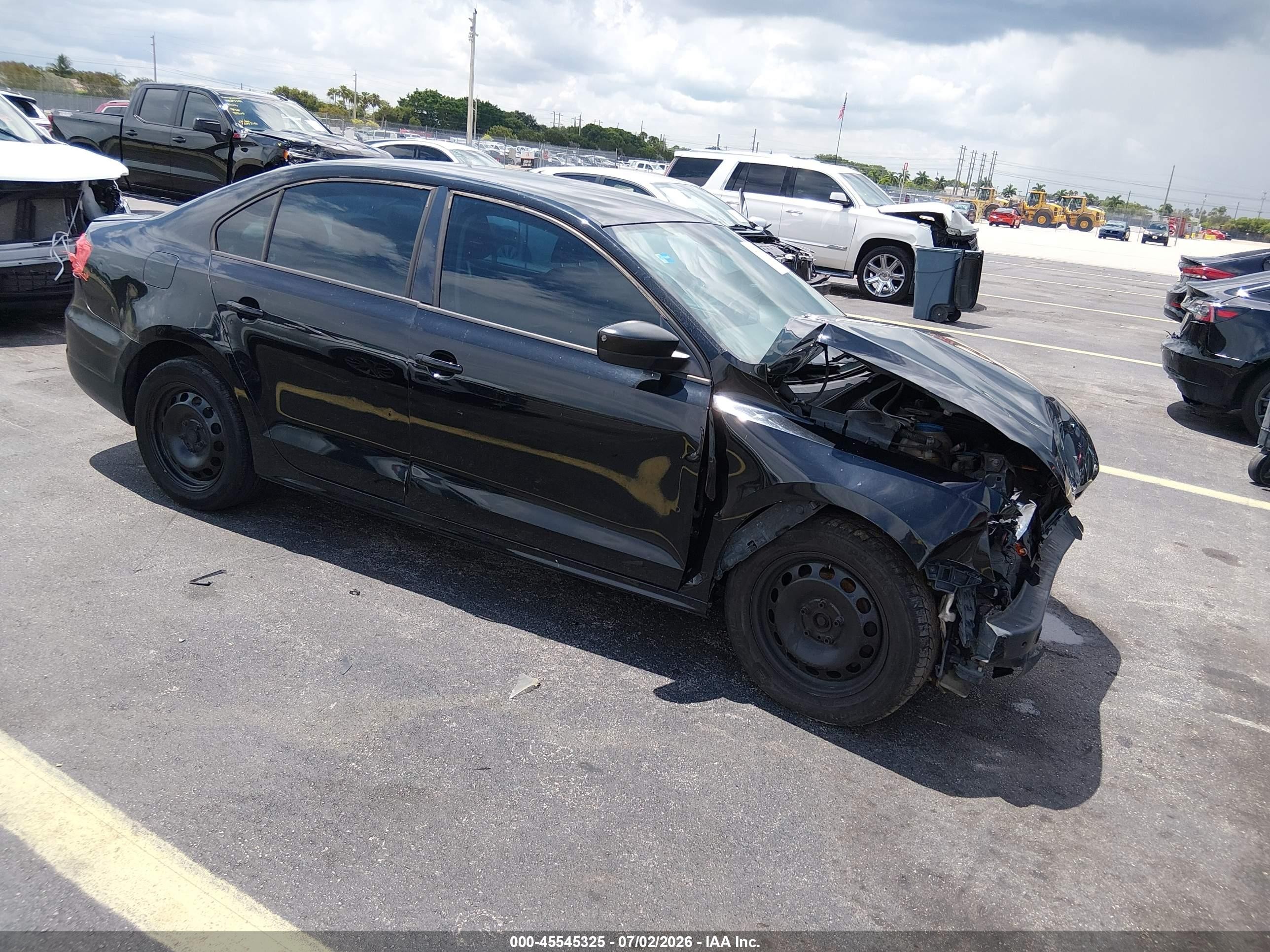 2012 Volkswagen Jetta 2.0l S Black vin: 3VW2K7AJ5CM334431