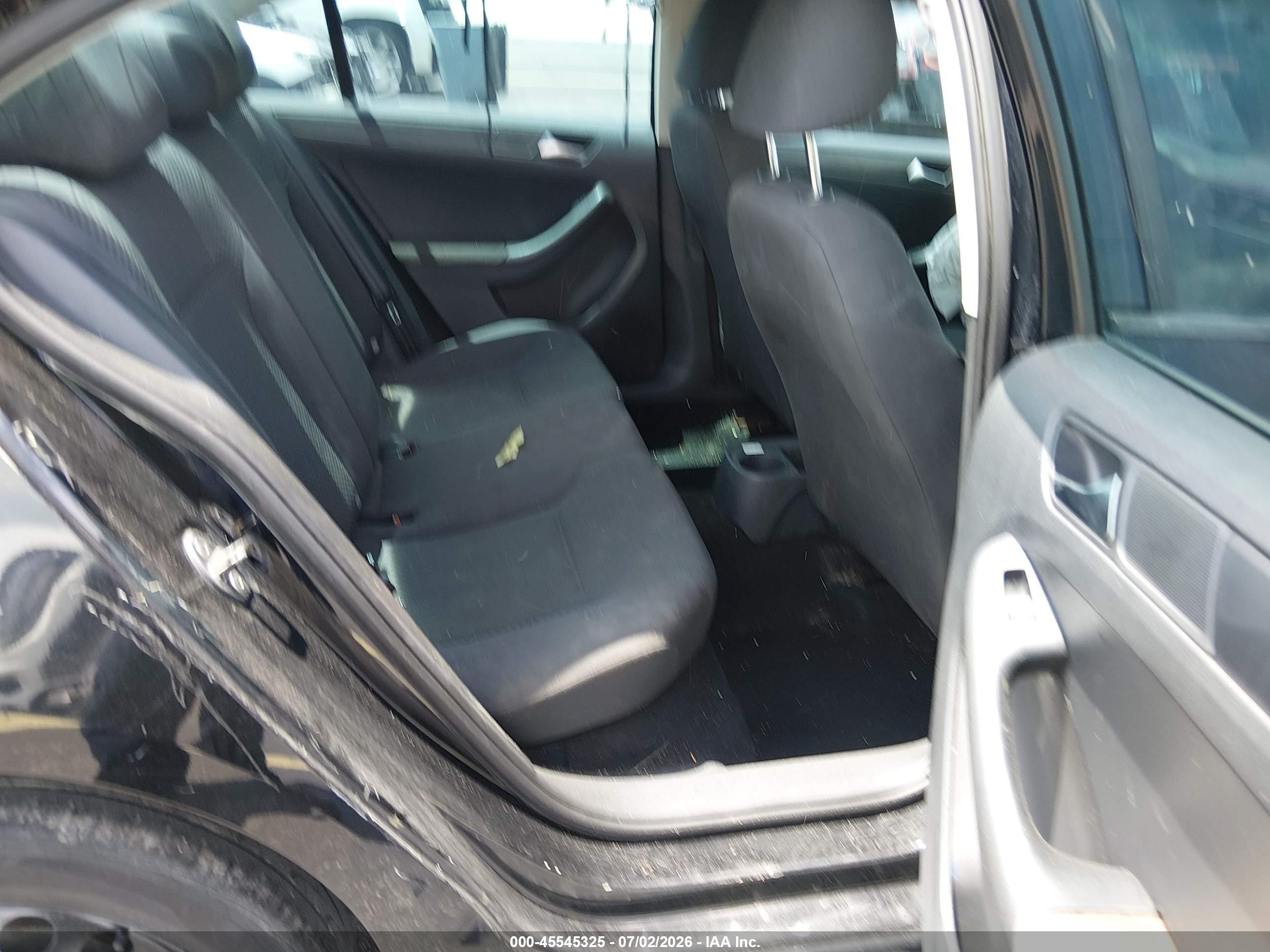 2012 Volkswagen Jetta 2.0l S Black vin: 3VW2K7AJ5CM334431
