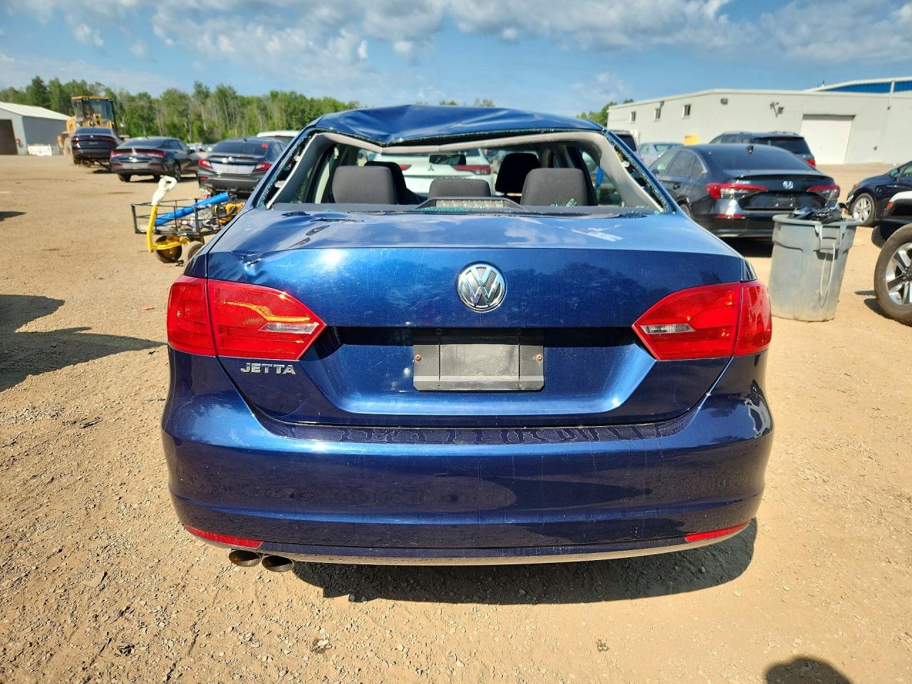 2012 Volkswagen Jetta Base Blue vin: 3VW2K7AJ5CM350239
