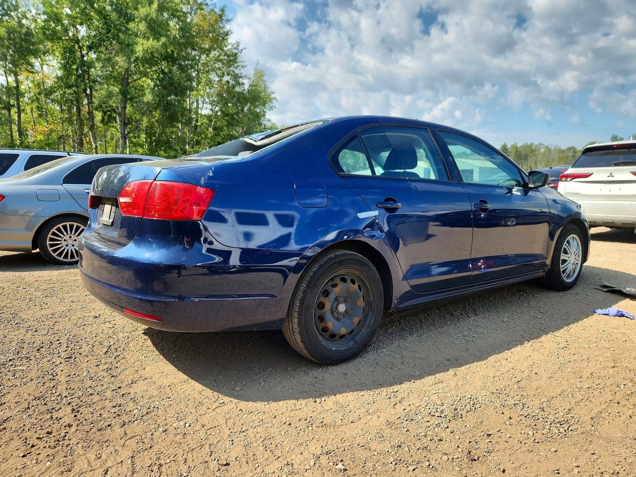 2012 Volkswagen Jetta Base Blue vin: 3VW2K7AJ5CM350239