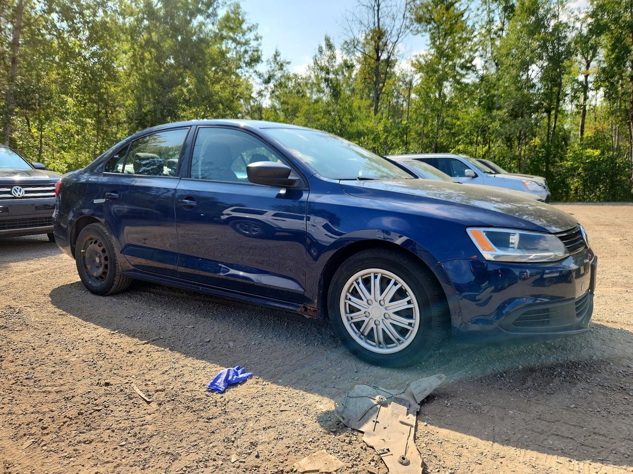 2012 Volkswagen Jetta Base Blue vin: 3VW2K7AJ5CM350239