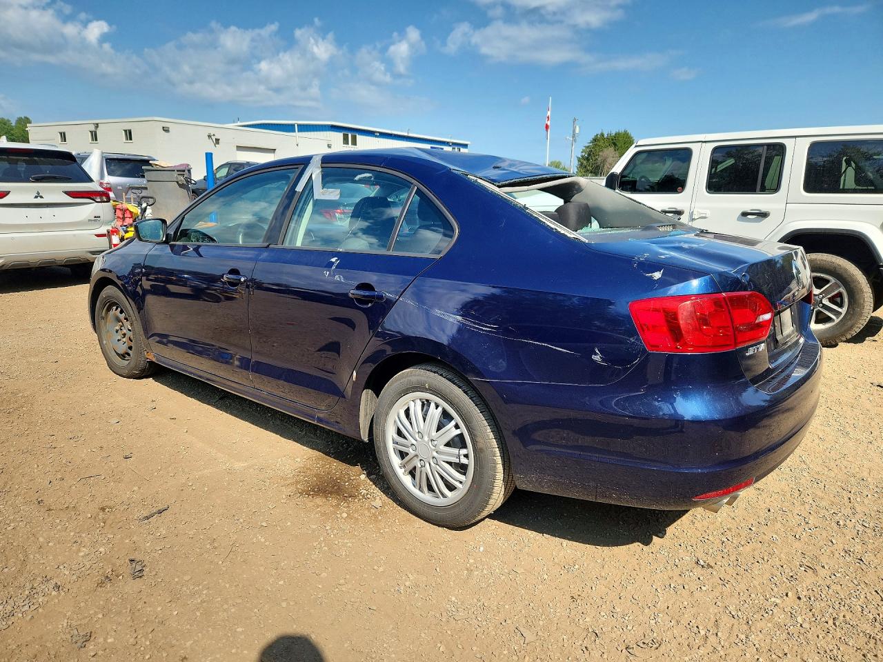 2012 Volkswagen Jetta Base Blue vin: 3VW2K7AJ5CM350239