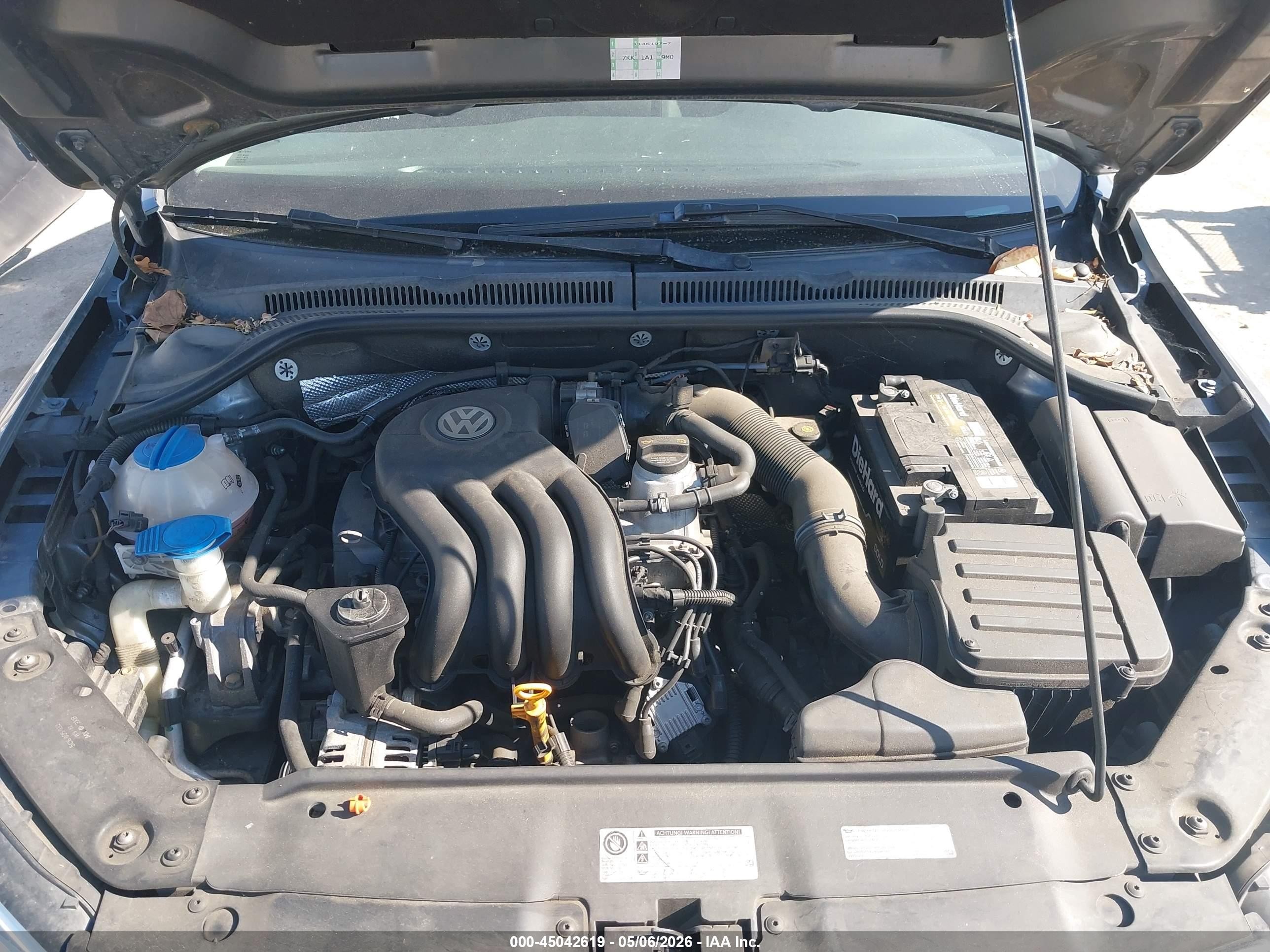2012 Volkswagen Jetta 2.0l S Gray vin: 3VW2K7AJ5CM389042