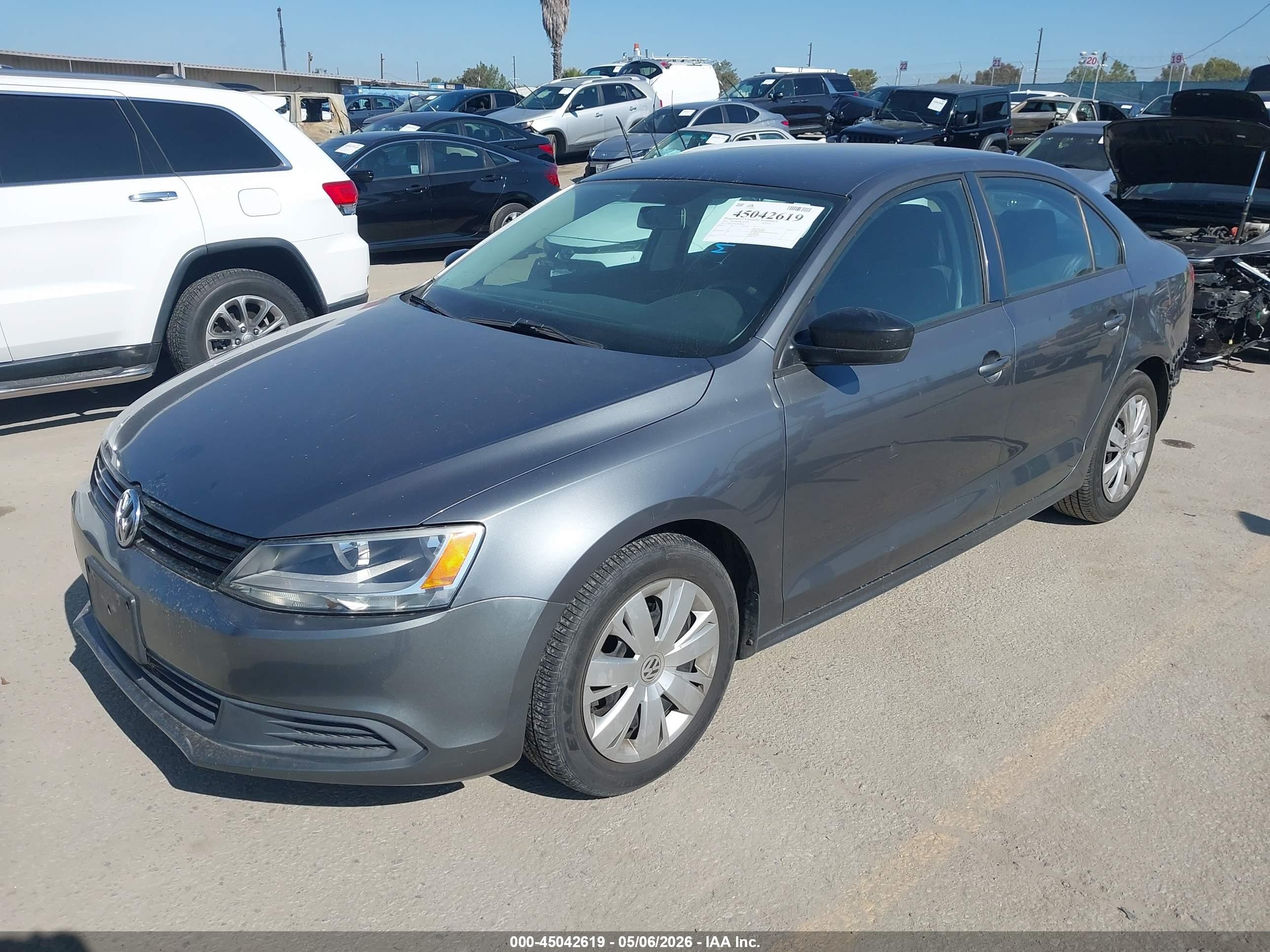 2012 Volkswagen Jetta 2.0l S Gray vin: 3VW2K7AJ5CM389042