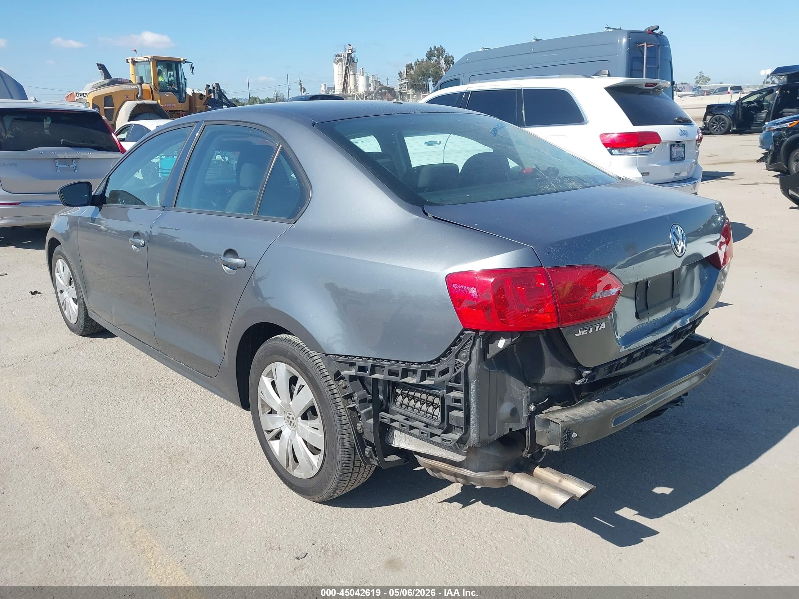 2012 Volkswagen Jetta 2.0l S Gray vin: 3VW2K7AJ5CM389042