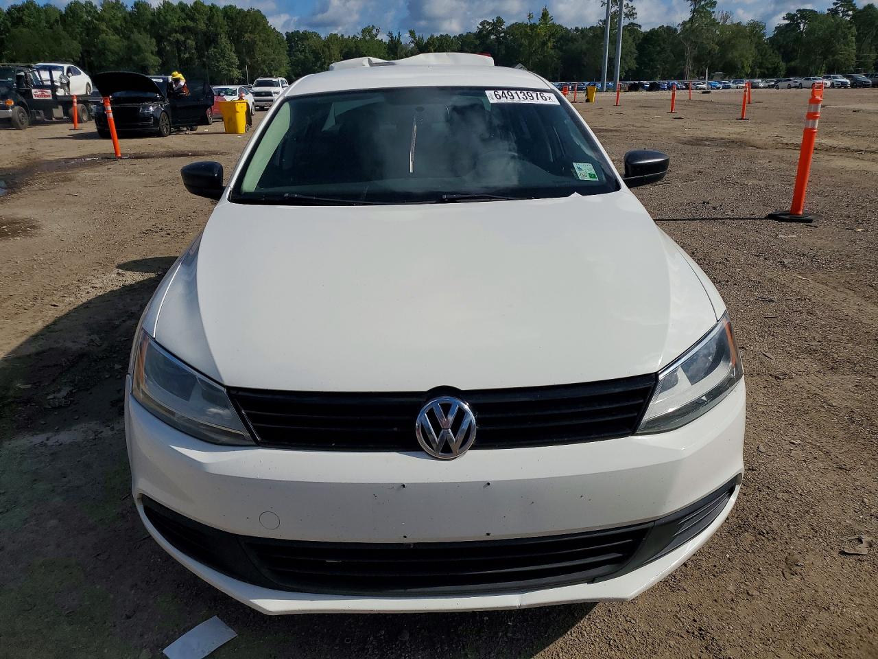 2013 Volkswagen Jetta Base White vin: 3VW2K7AJ5DM209690