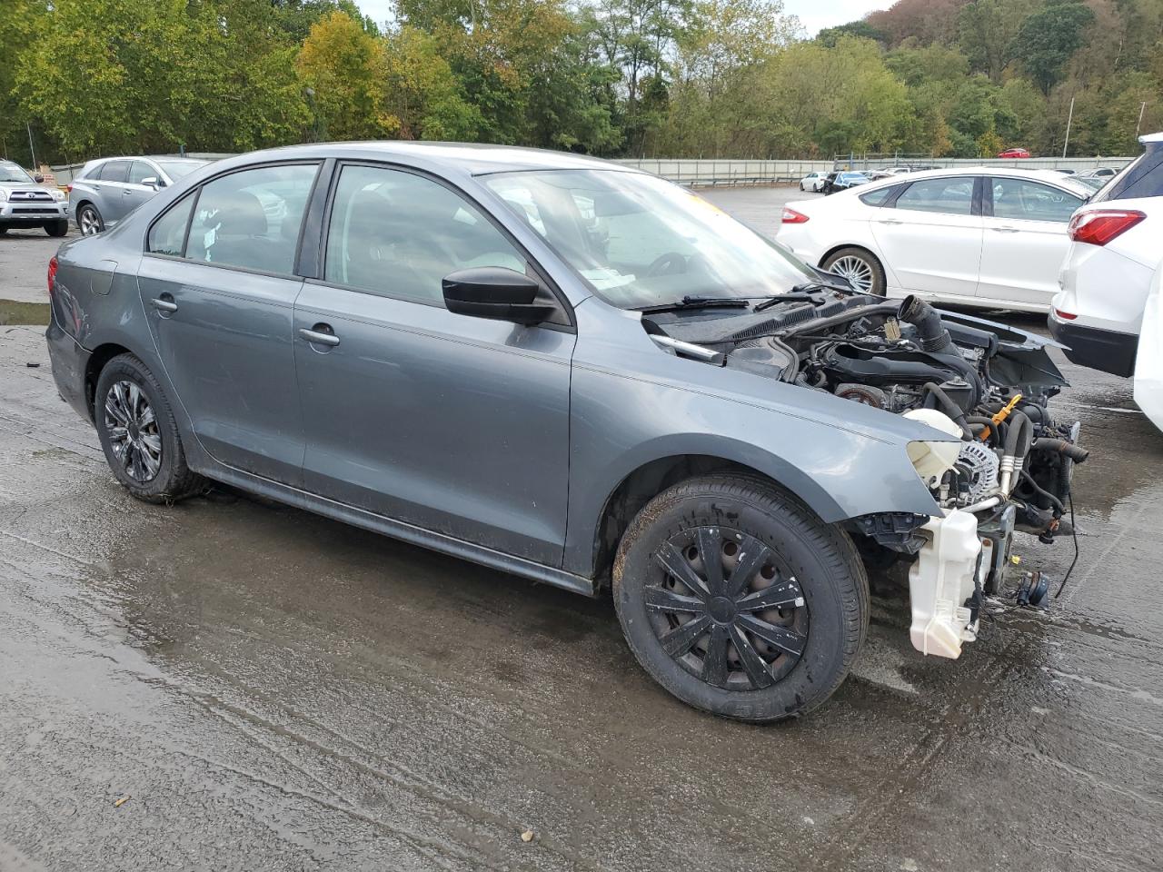 2013 Volkswagen Jetta Base Gray vin: 3VW2K7AJ5DM258498