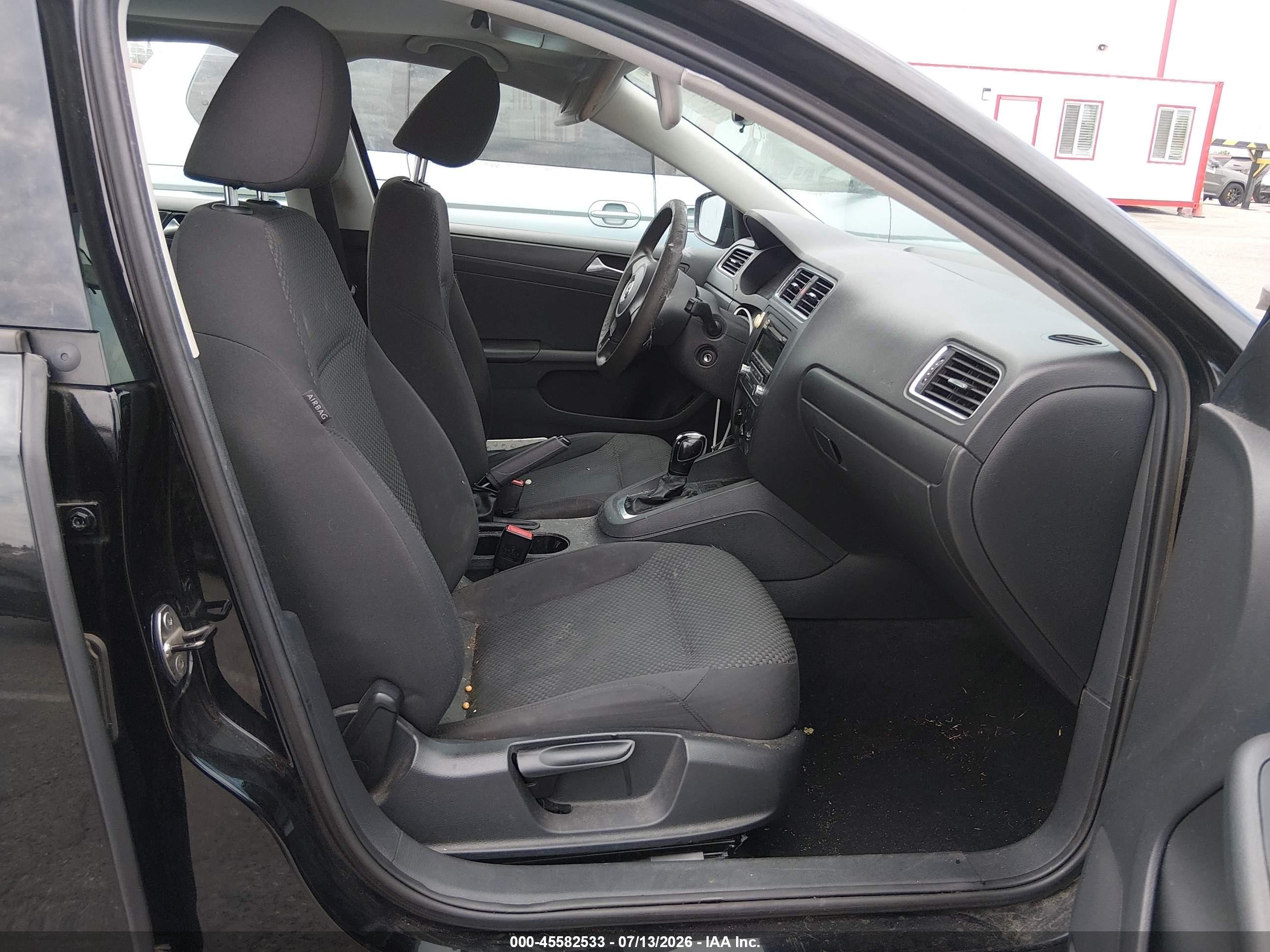 2013 Volkswagen Jetta 2.0l S Black vin: 3VW2K7AJ5DM274958