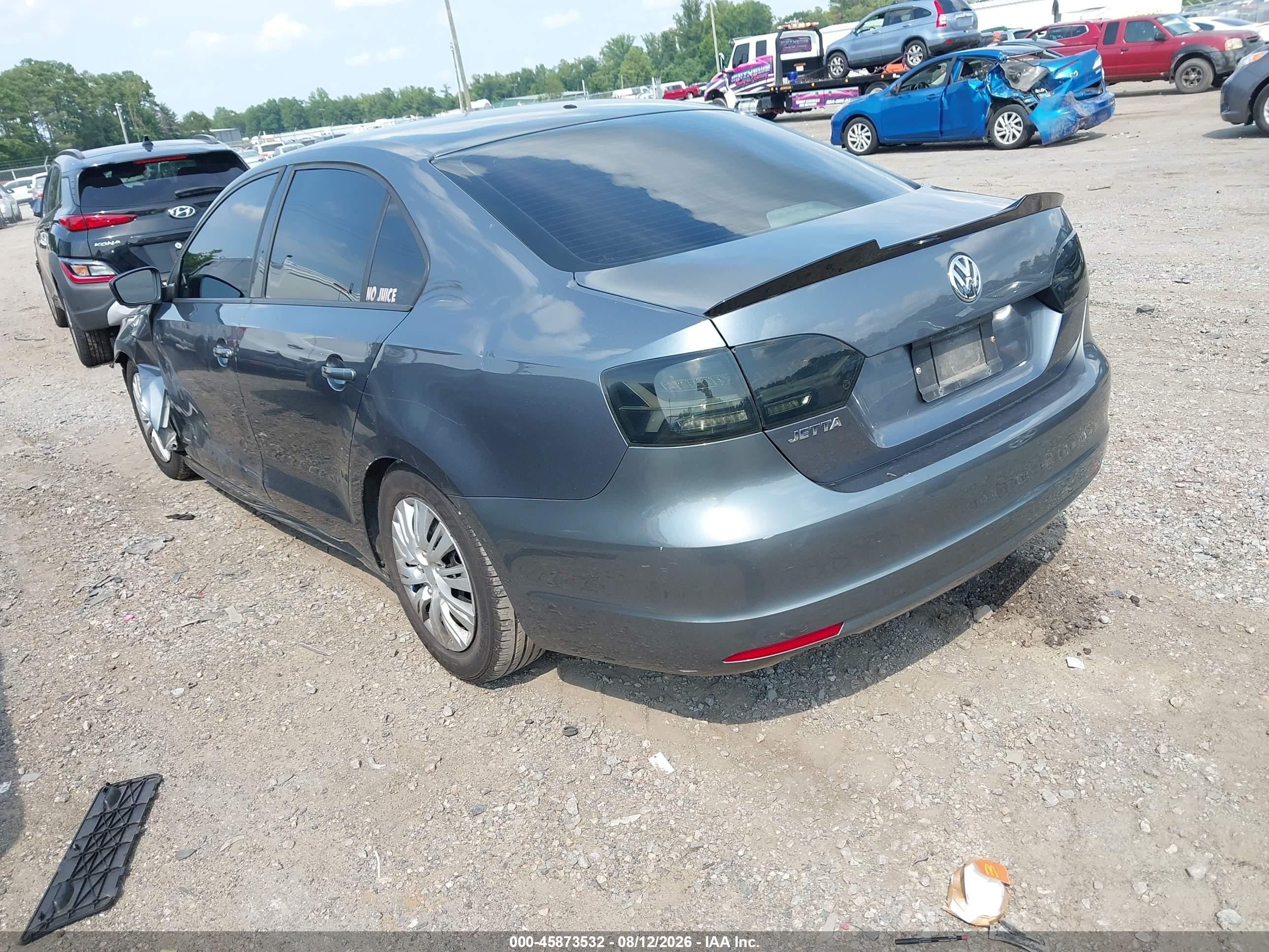 2013 Volkswagen Jetta 2.0l S Серый vin: 3VW2K7AJ5DM275219