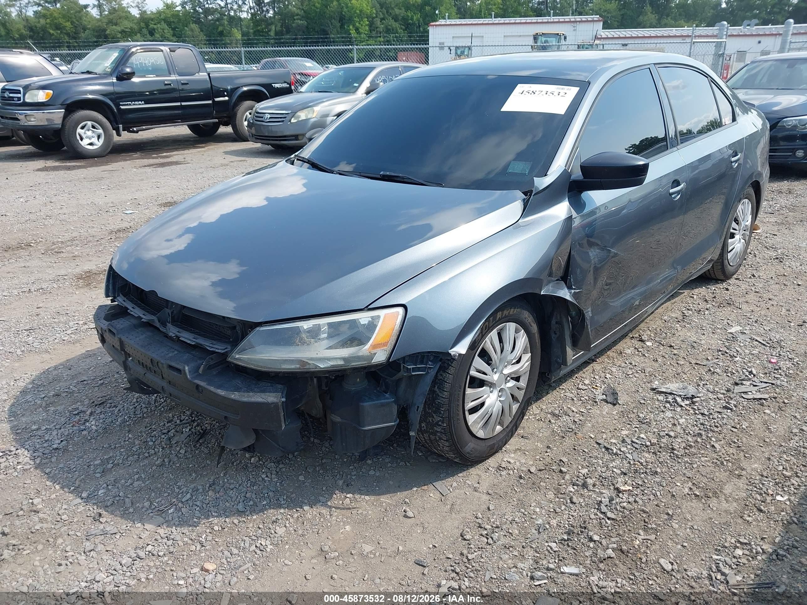 2013 Volkswagen Jetta 2.0l S Серый vin: 3VW2K7AJ5DM275219