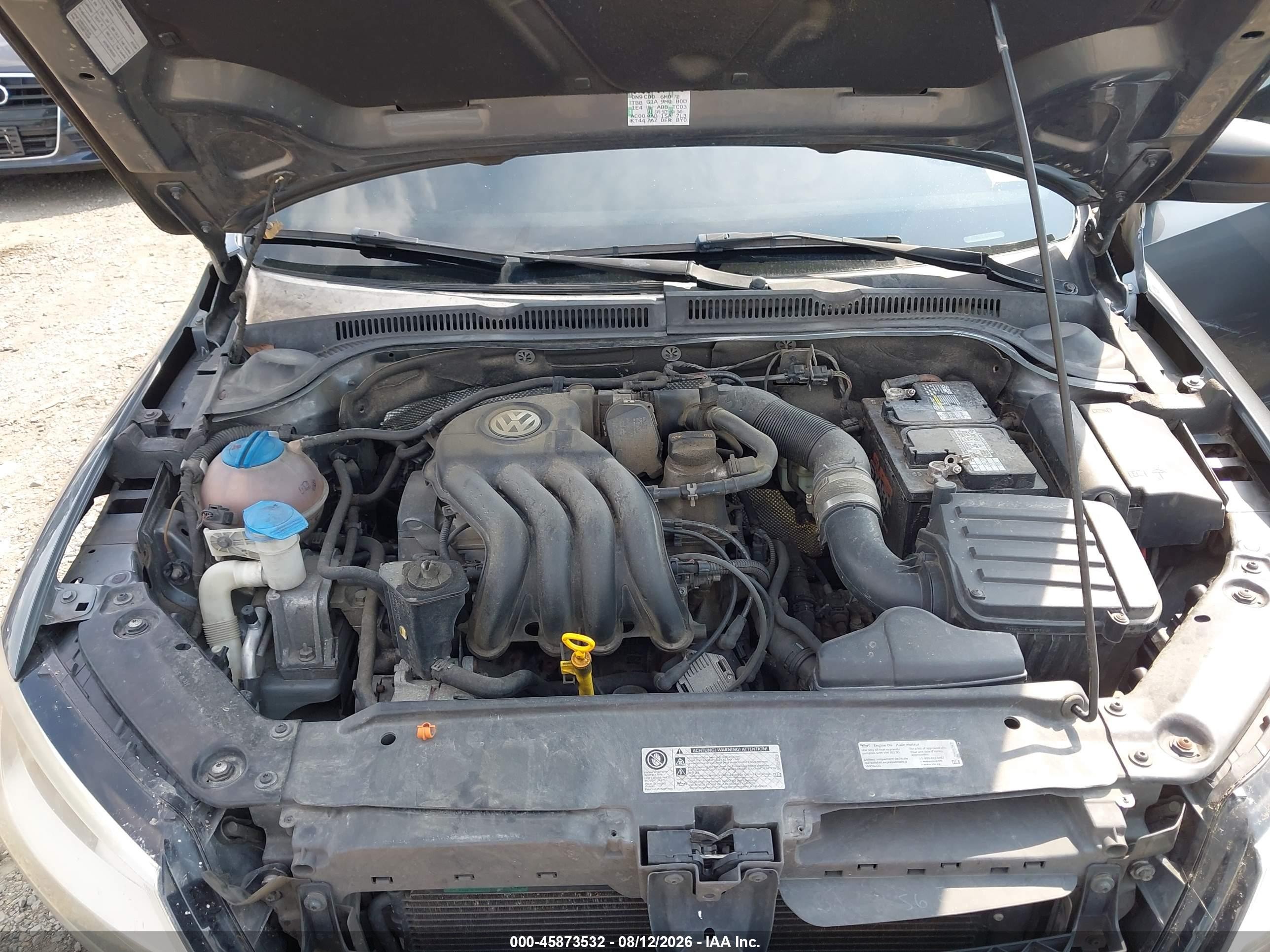 2013 Volkswagen Jetta 2.0l S Серый vin: 3VW2K7AJ5DM275219