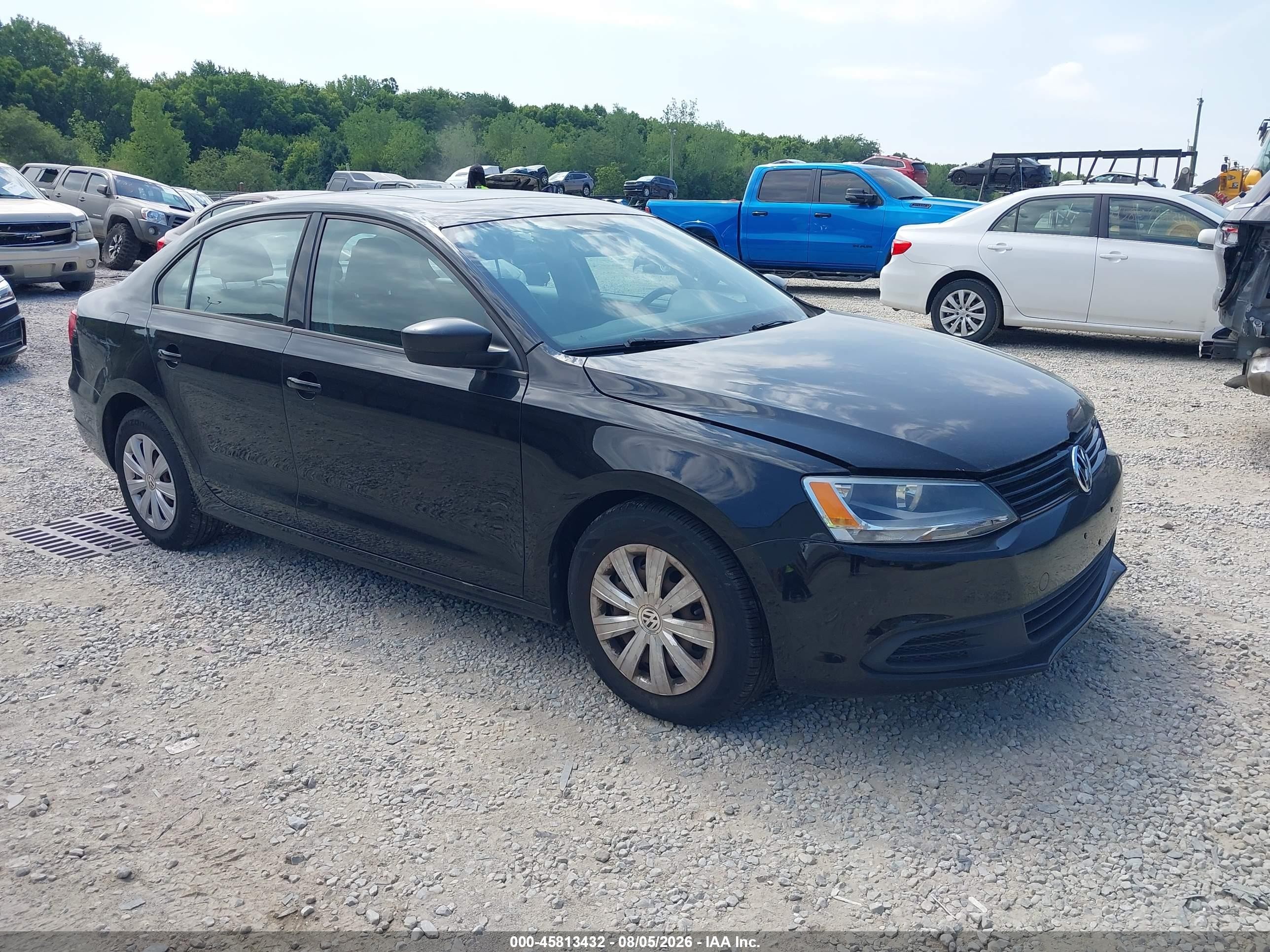 2013 Volkswagen Jetta 2.0l S Black vin: 3VW2K7AJ5DM291047