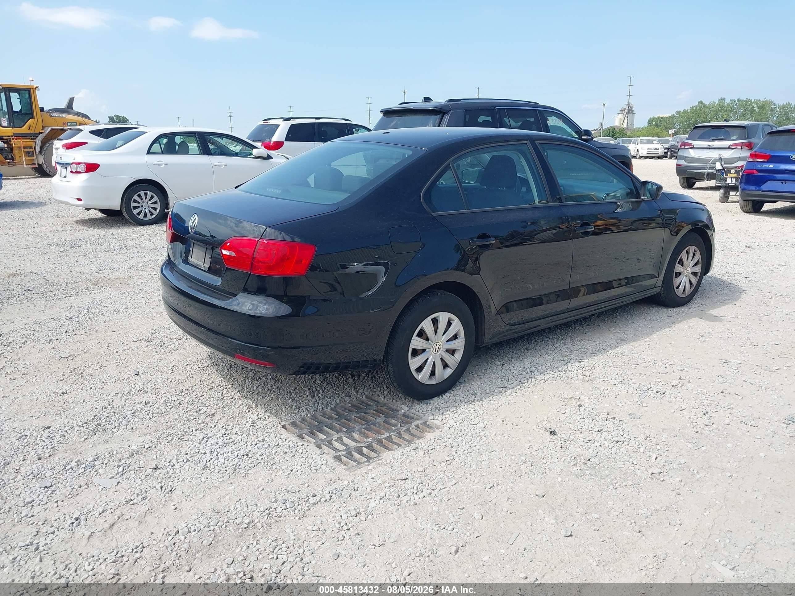 2013 Volkswagen Jetta 2.0l S Black vin: 3VW2K7AJ5DM291047