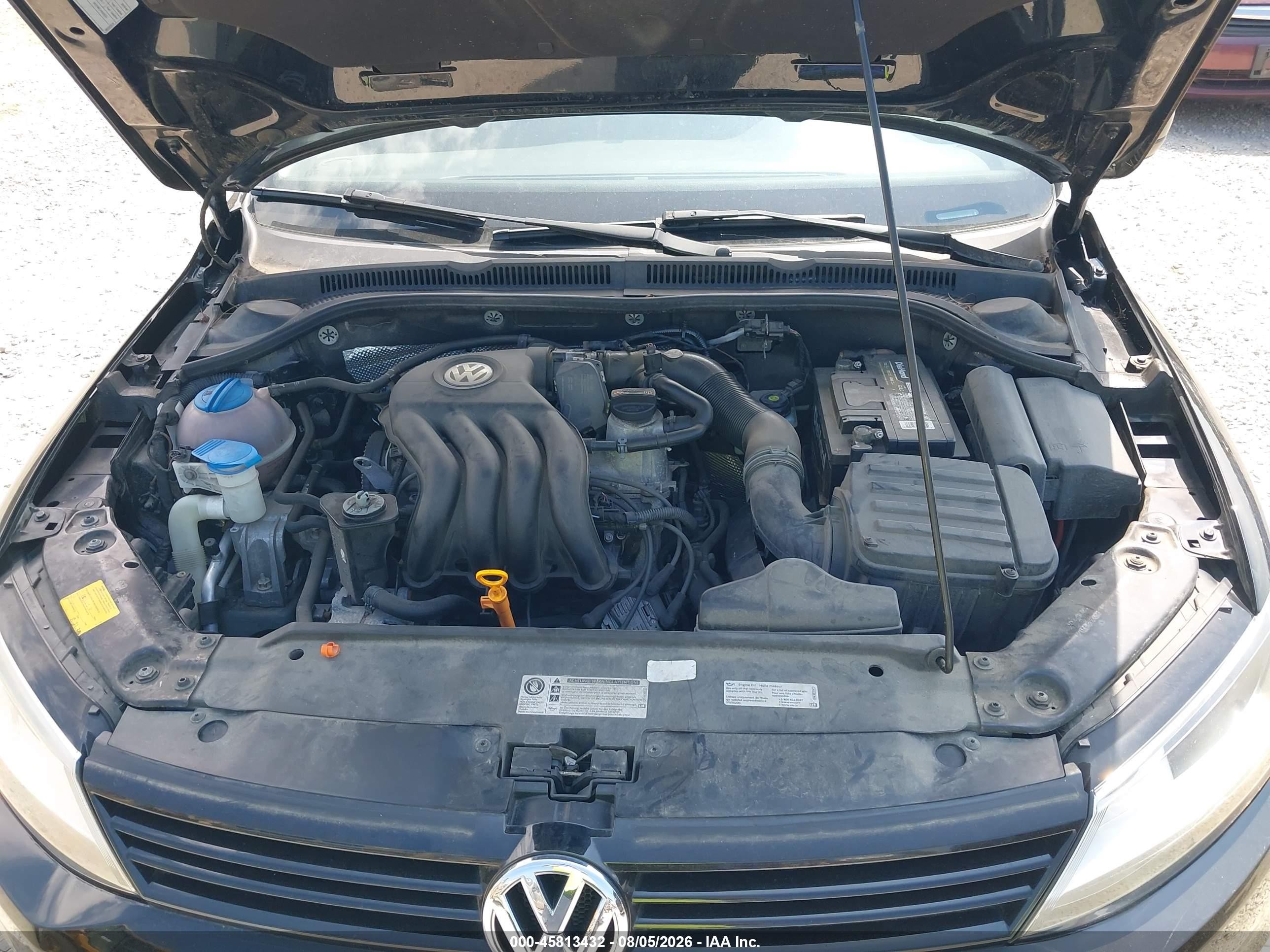 2013 Volkswagen Jetta 2.0l S Black vin: 3VW2K7AJ5DM291047