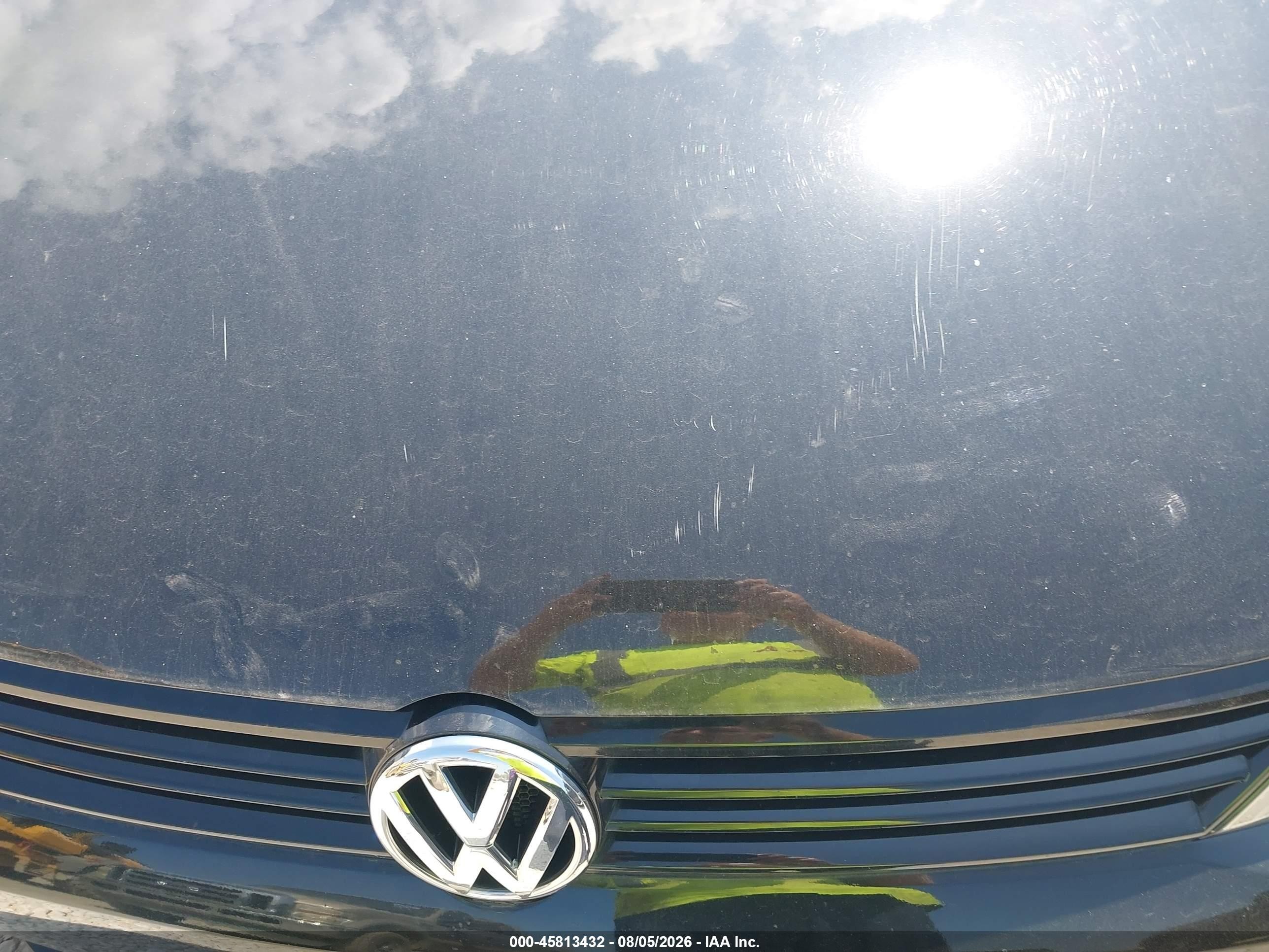 2013 Volkswagen Jetta 2.0l S Black vin: 3VW2K7AJ5DM291047