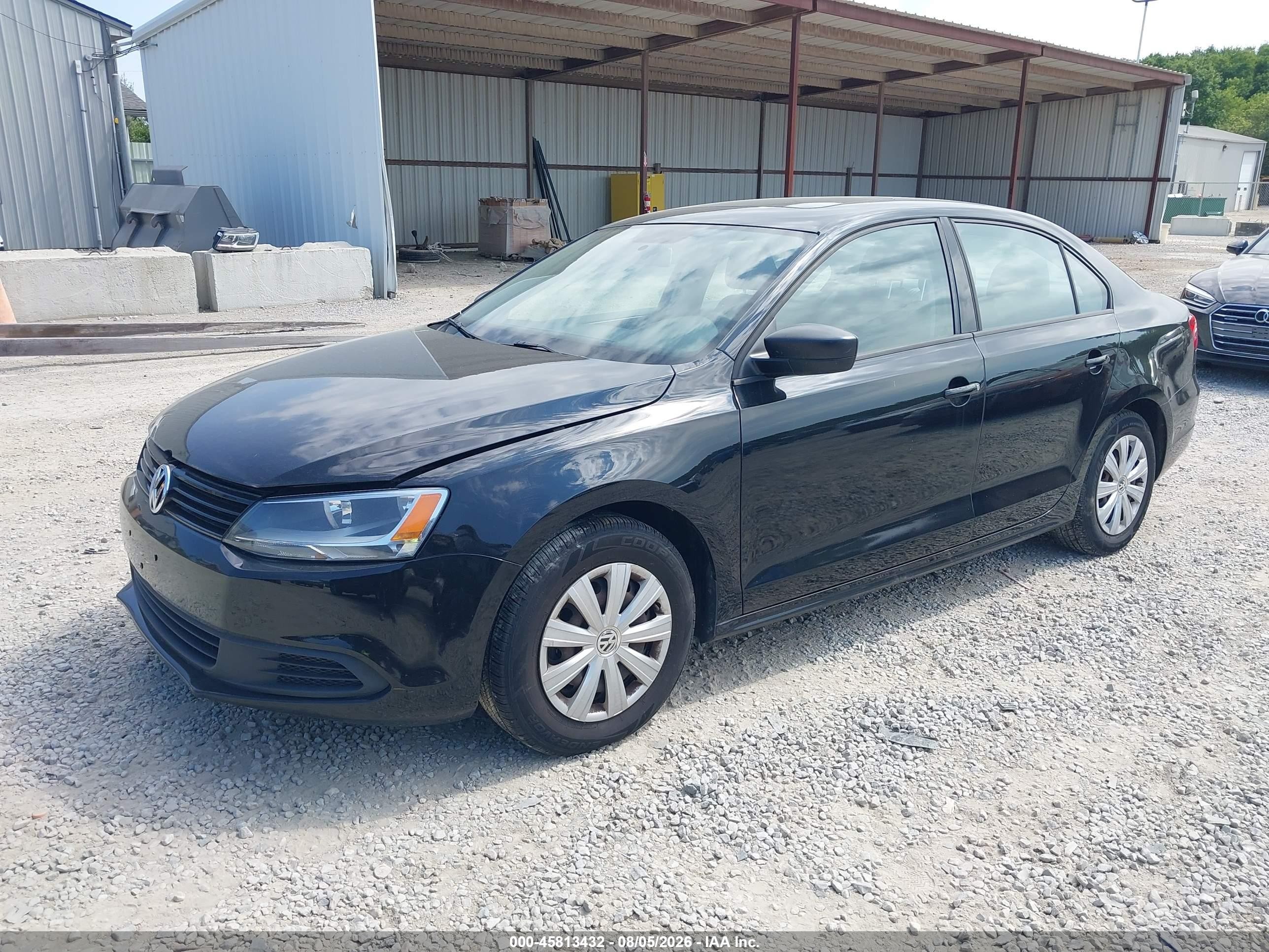 2013 Volkswagen Jetta 2.0l S Black vin: 3VW2K7AJ5DM291047