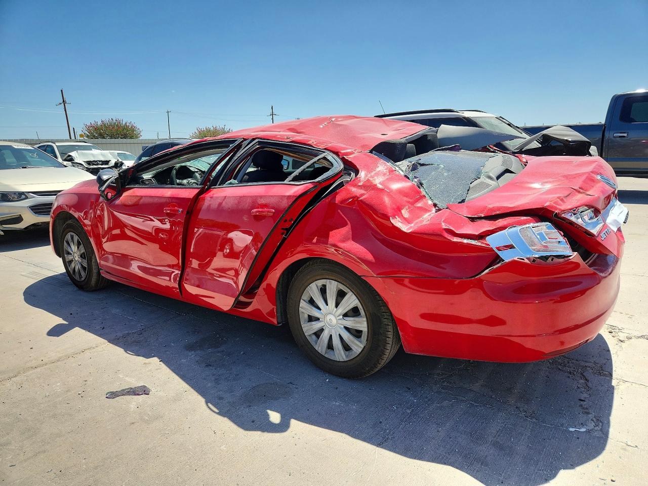 2013 Volkswagen Jetta Base Red vin: 3VW2K7AJ5DM306324