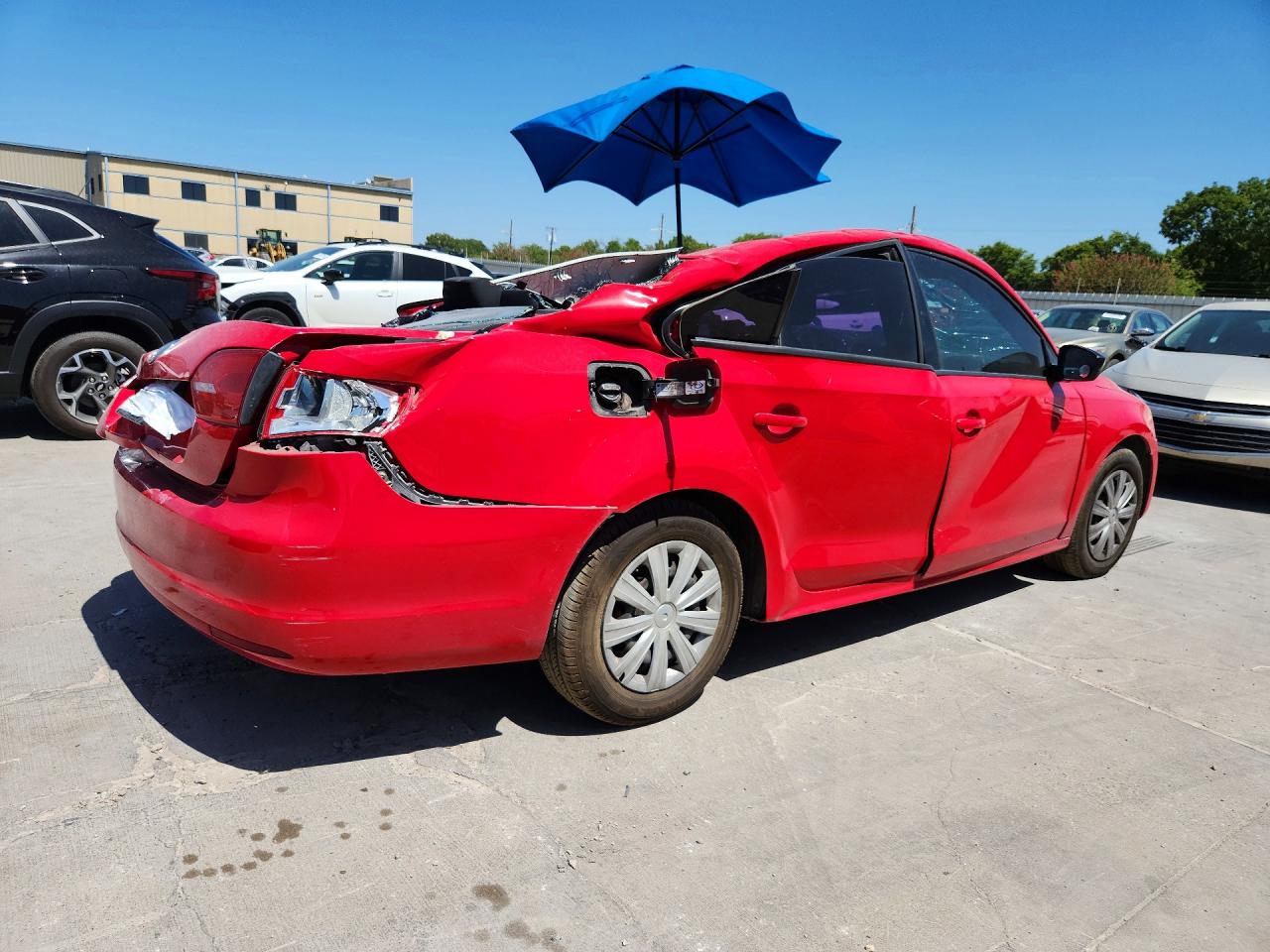 2013 Volkswagen Jetta Base Red vin: 3VW2K7AJ5DM306324