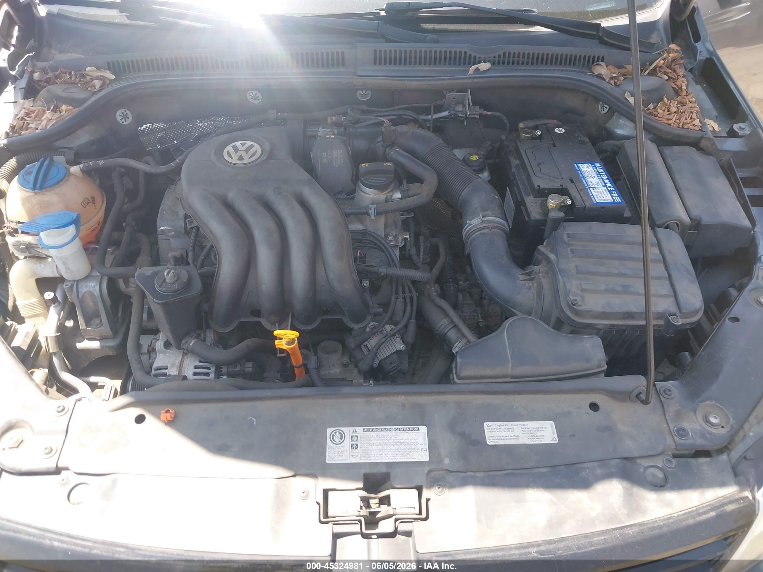 2013 Volkswagen Jetta 2.0l S Gray vin: 3VW2K7AJ5DM363333