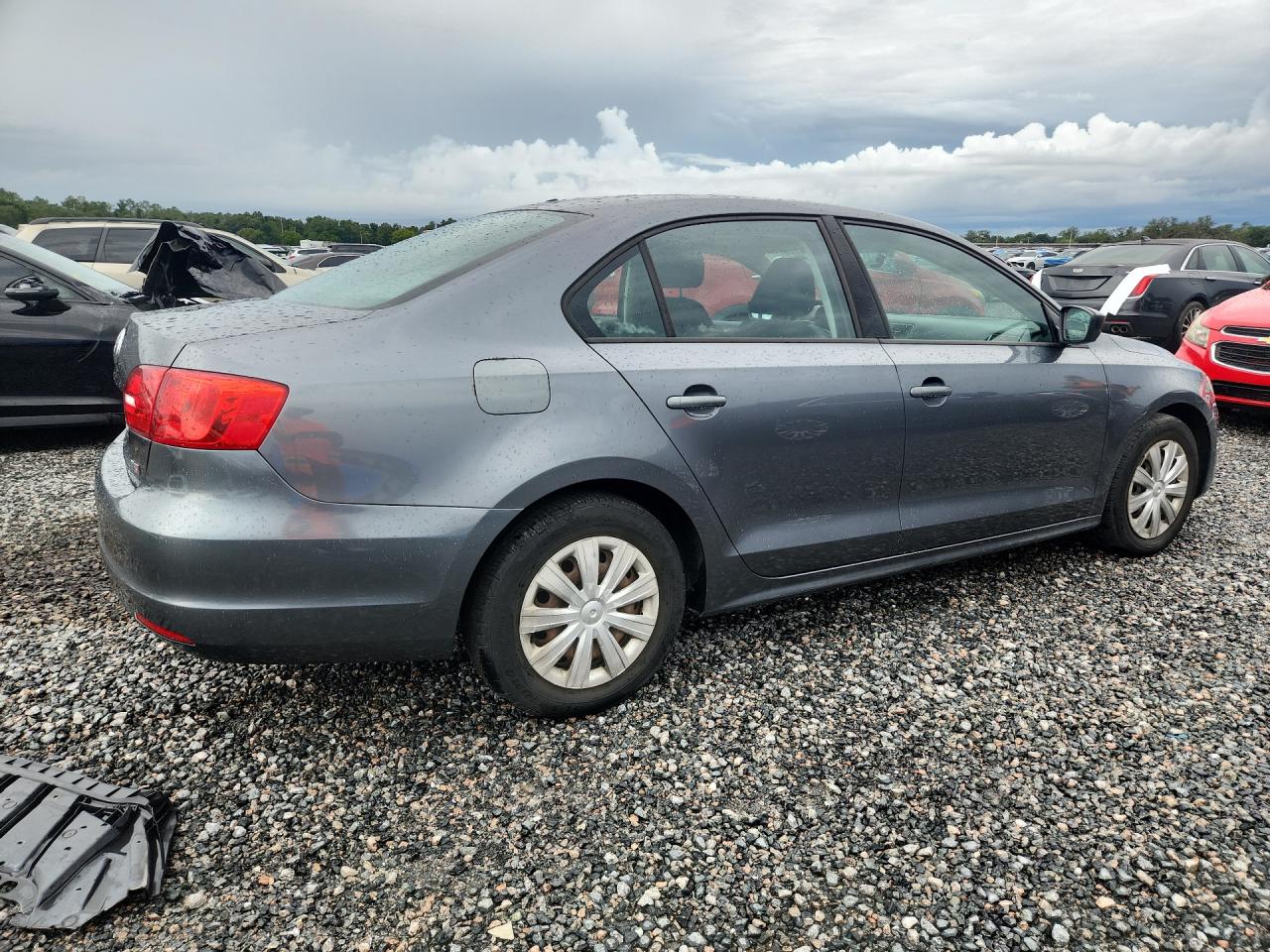 2013 Volkswagen Jetta Base Gray vin: 3VW2K7AJ5DM400817