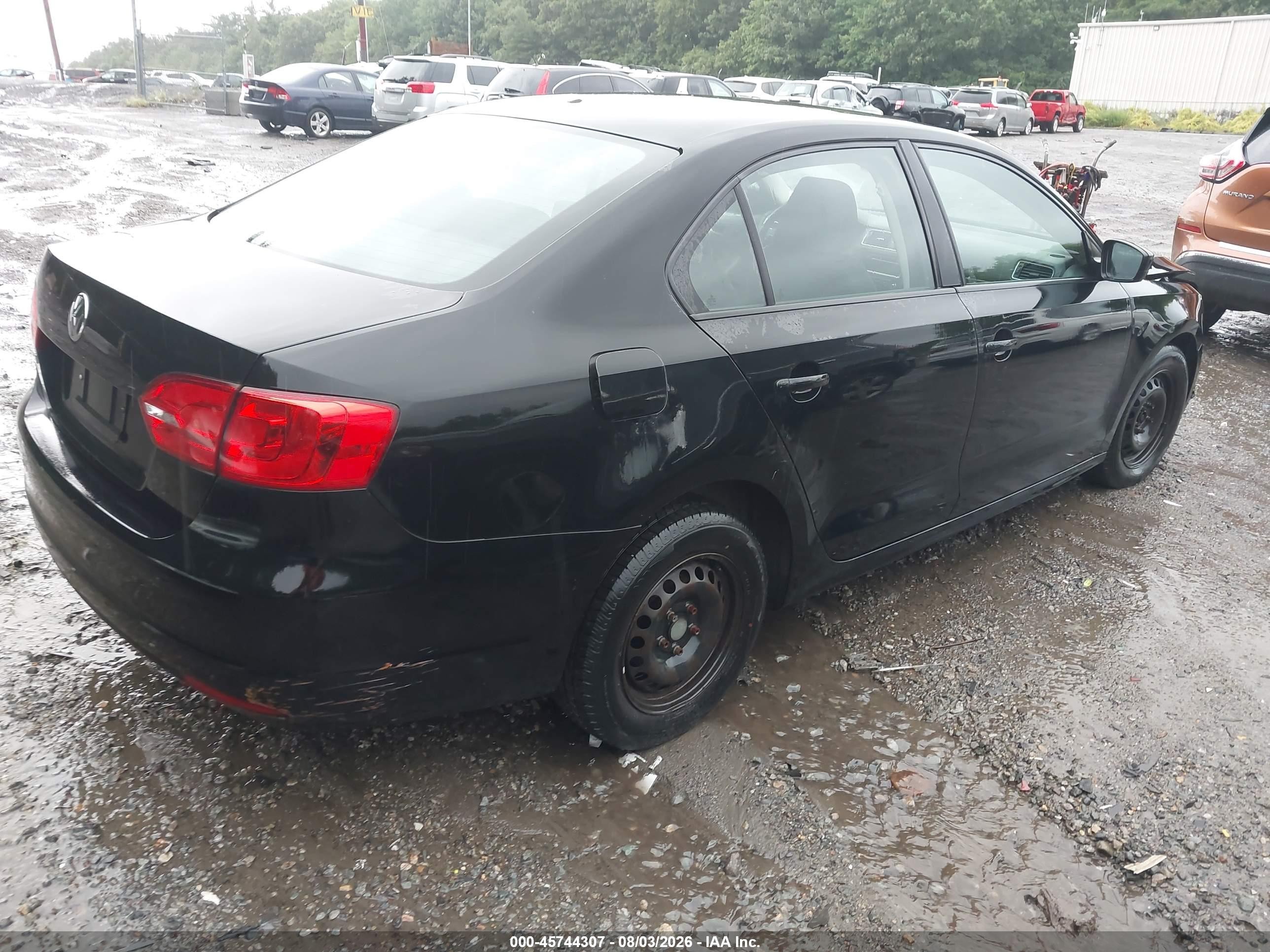 2013 Volkswagen Jetta 2.0l S Black vin: 3VW2K7AJ5DM412997