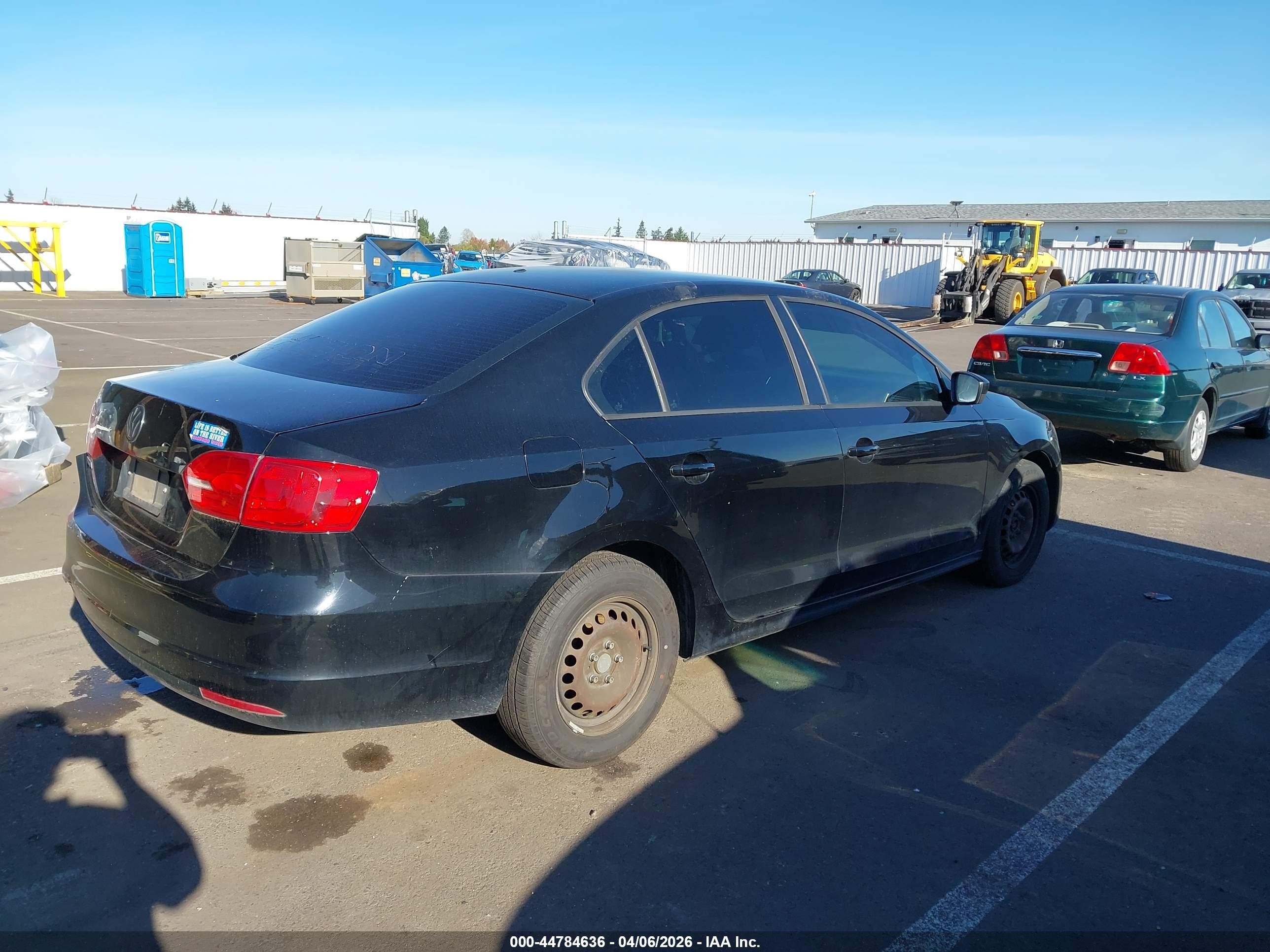2013 Volkswagen Jetta 2.0l S Black vin: 3VW2K7AJ5DM421800