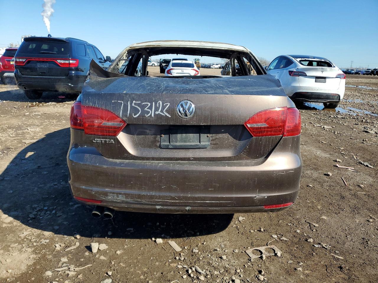 2014 Volkswagen Jetta Base Brown vin: 3VW2K7AJ5EM251052