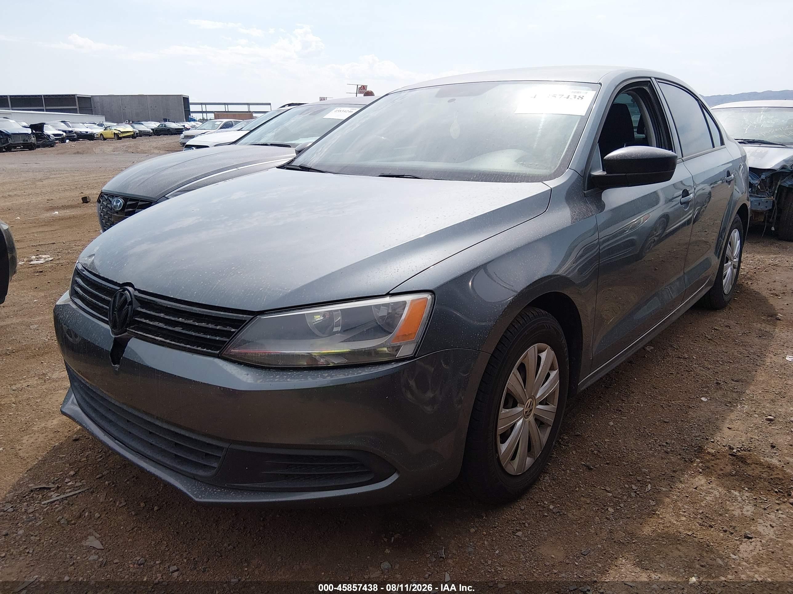 2014 Volkswagen Jetta 2.0l S Серый vin: 3VW2K7AJ5EM301576