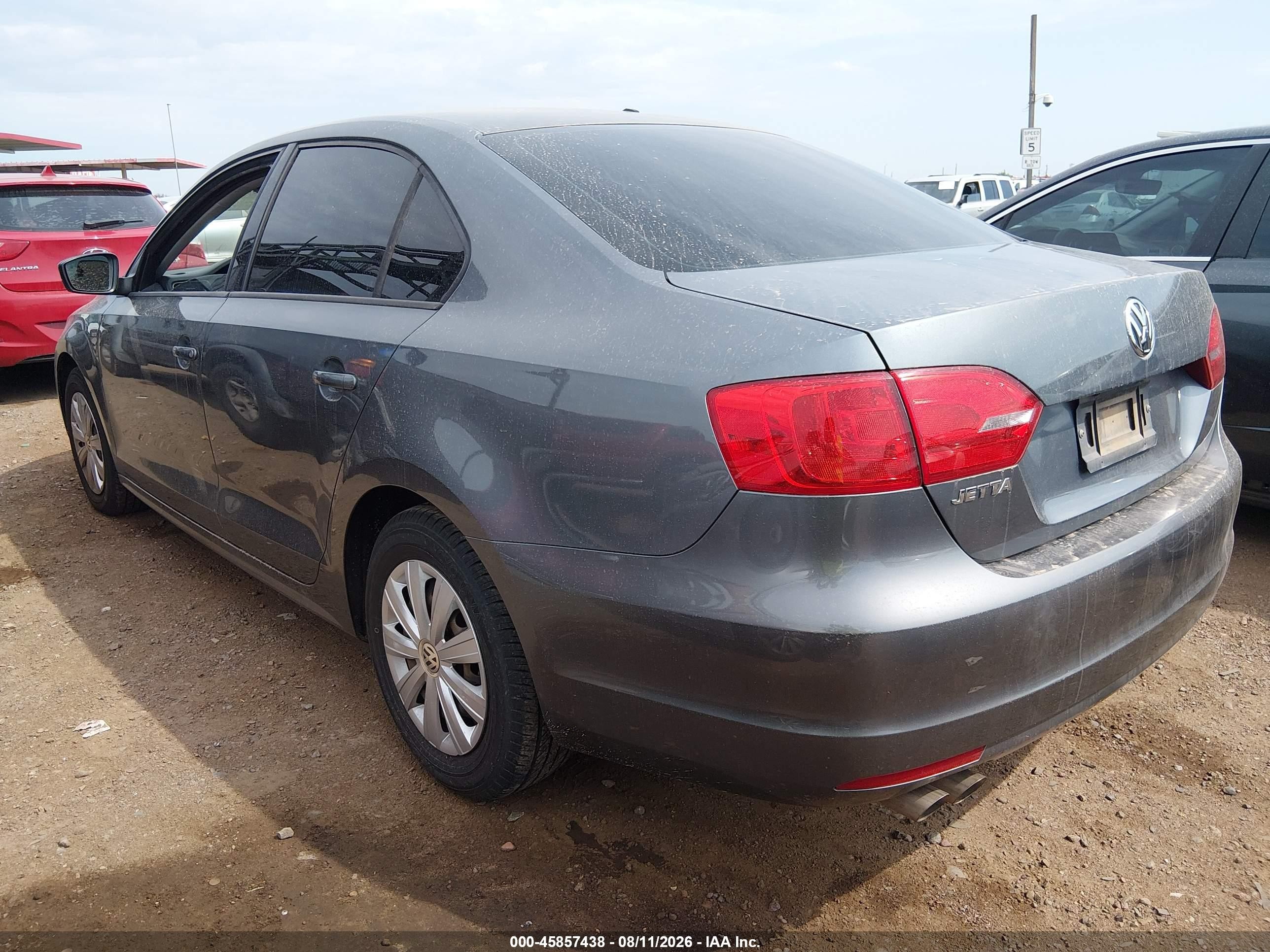 2014 Volkswagen Jetta 2.0l S Серый vin: 3VW2K7AJ5EM301576