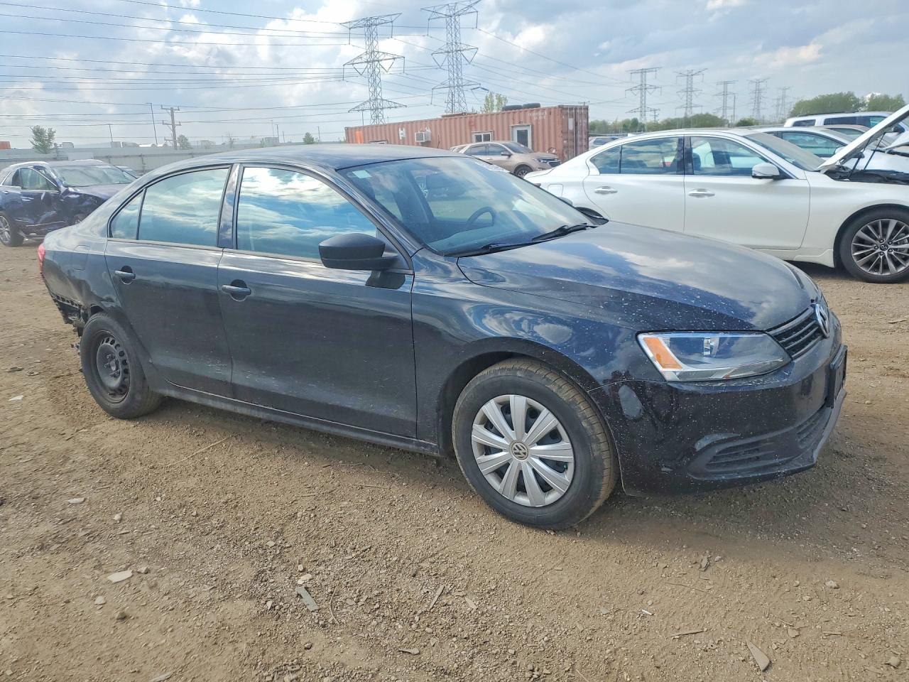 2014 Volkswagen Jetta Base Black vin: 3VW2K7AJ5EM368324