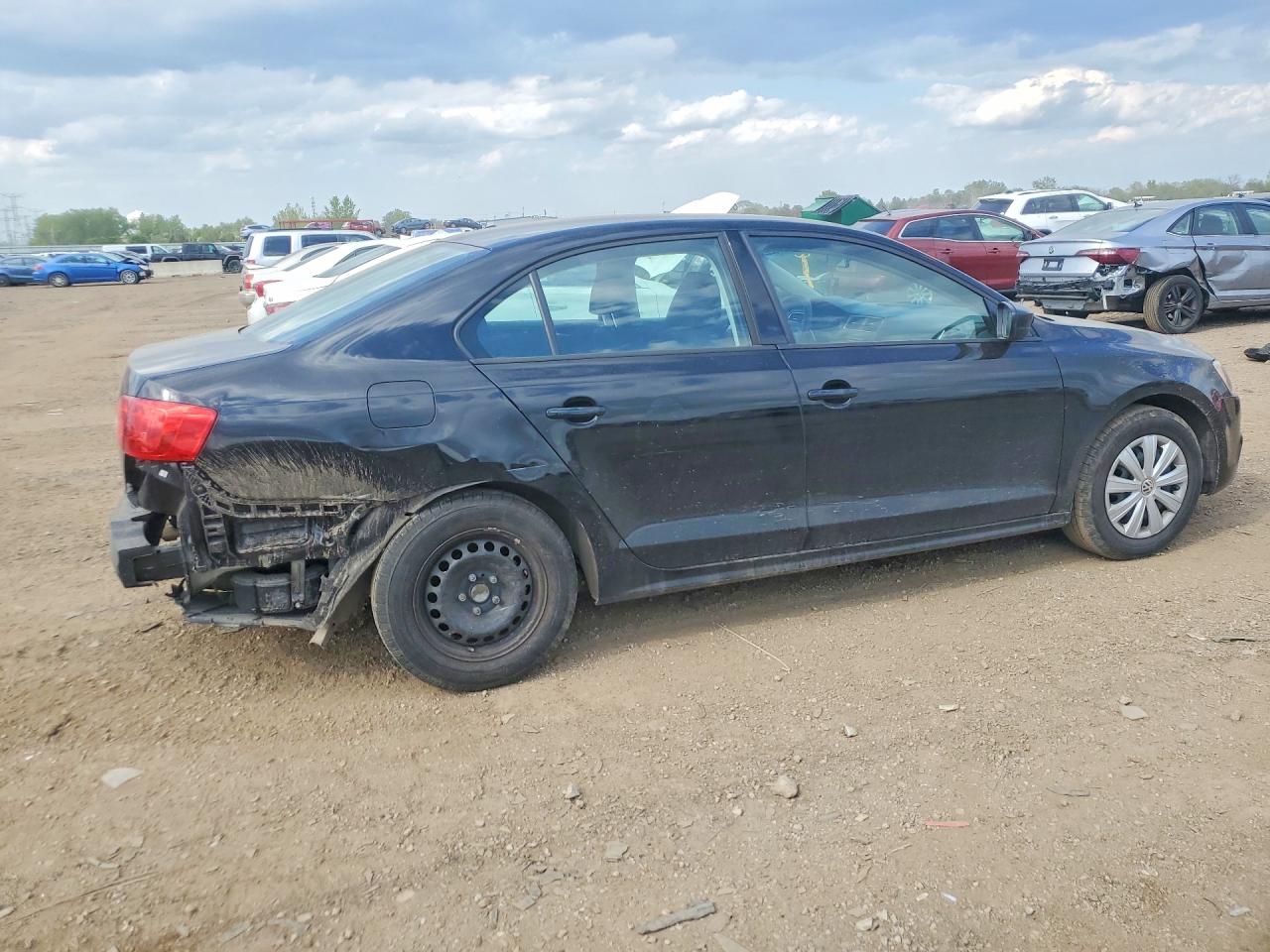 2014 Volkswagen Jetta Base Black vin: 3VW2K7AJ5EM368324