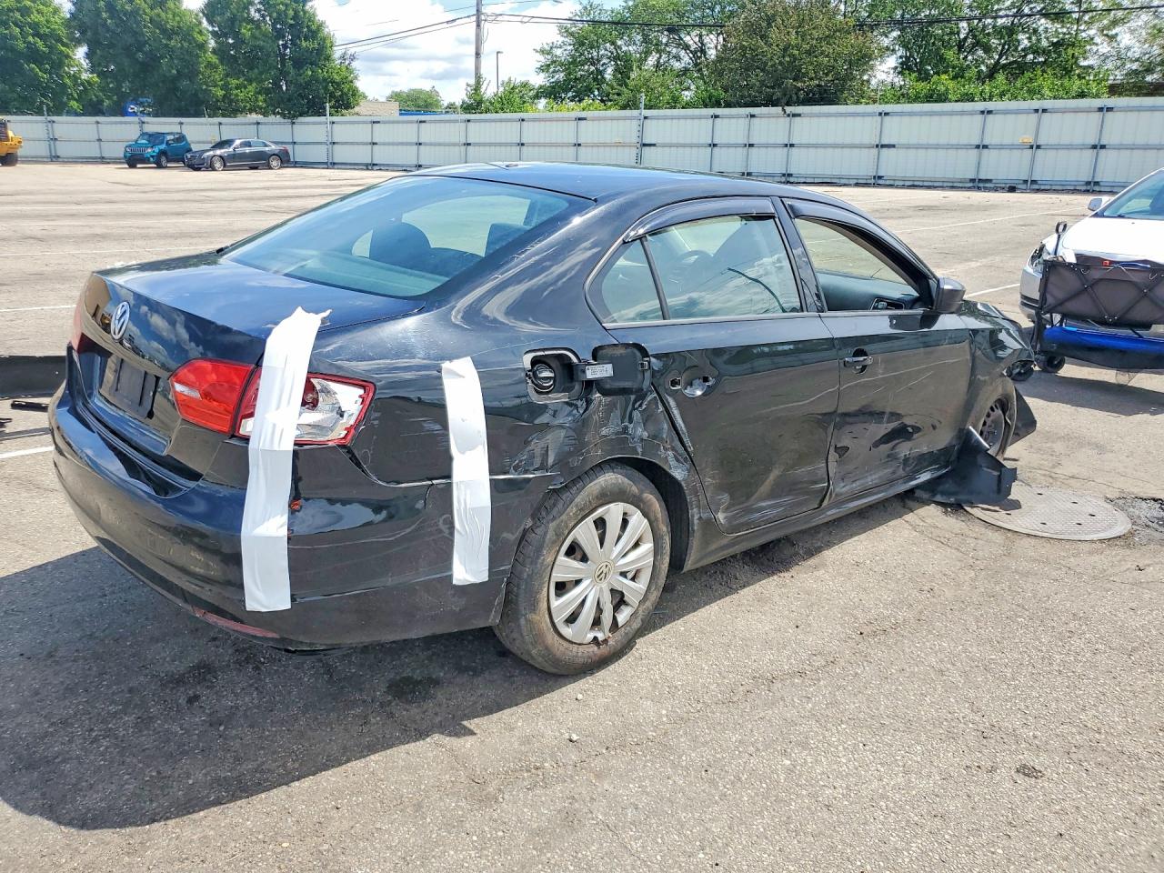 2014 Volkswagen Jetta Base Black vin: 3VW2K7AJ5EM399458