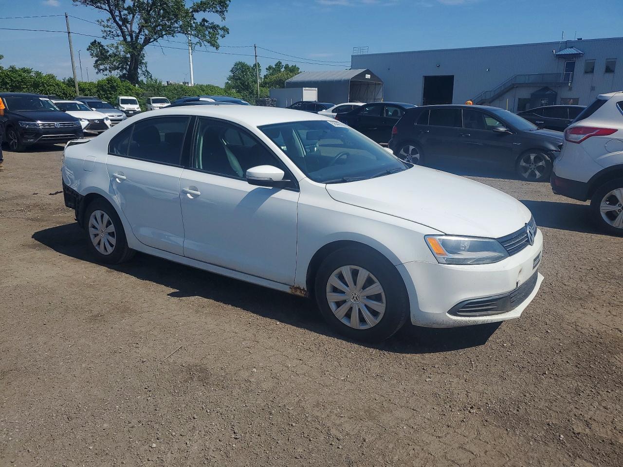 2014 Volkswagen Jetta Base White vin: 3VW2K7AJ5EM408062