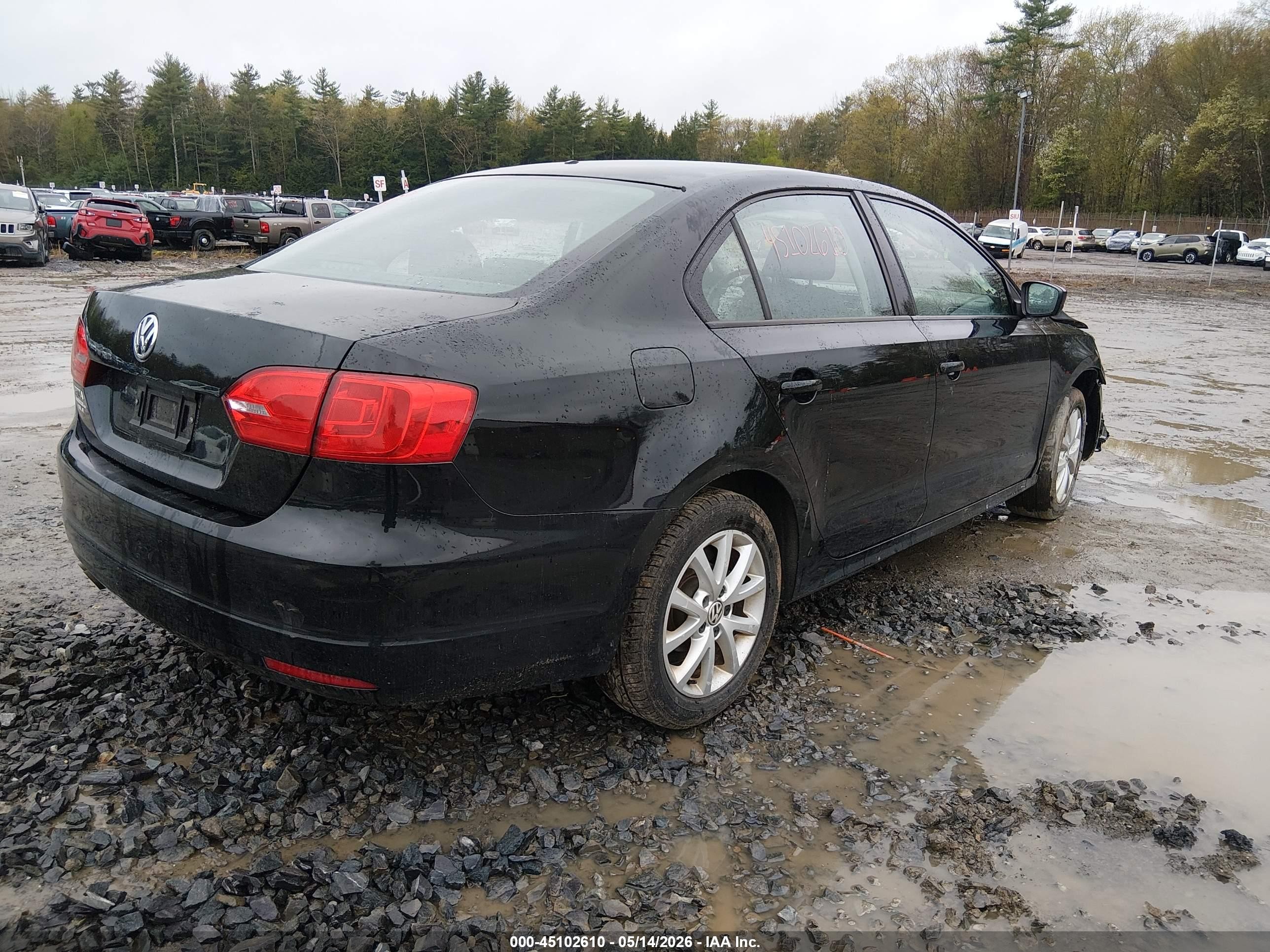 2014 Volkswagen Jetta 2.0l S Black vin: 3VW2K7AJ5EM438209