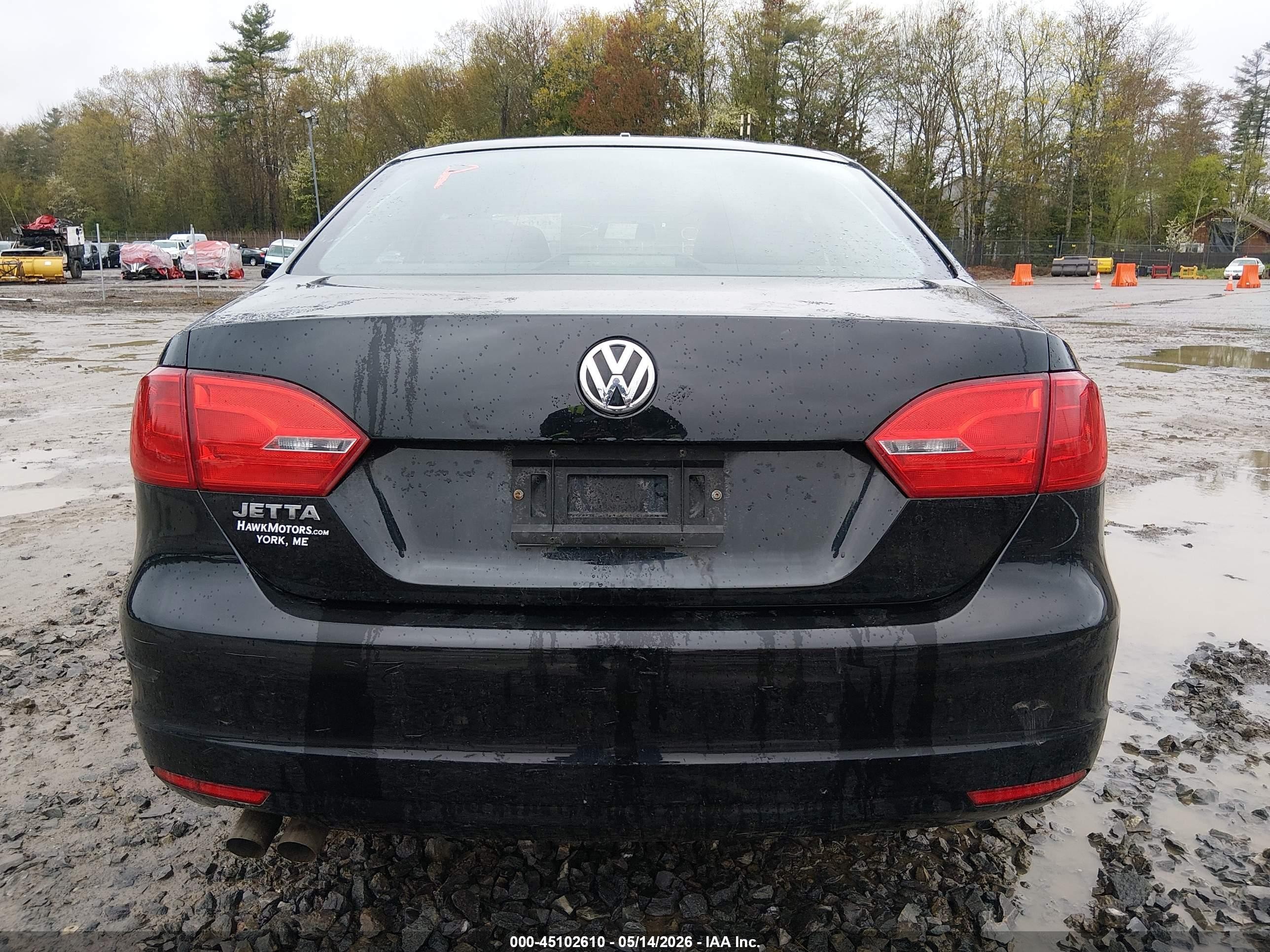 2014 Volkswagen Jetta 2.0l S Black vin: 3VW2K7AJ5EM438209