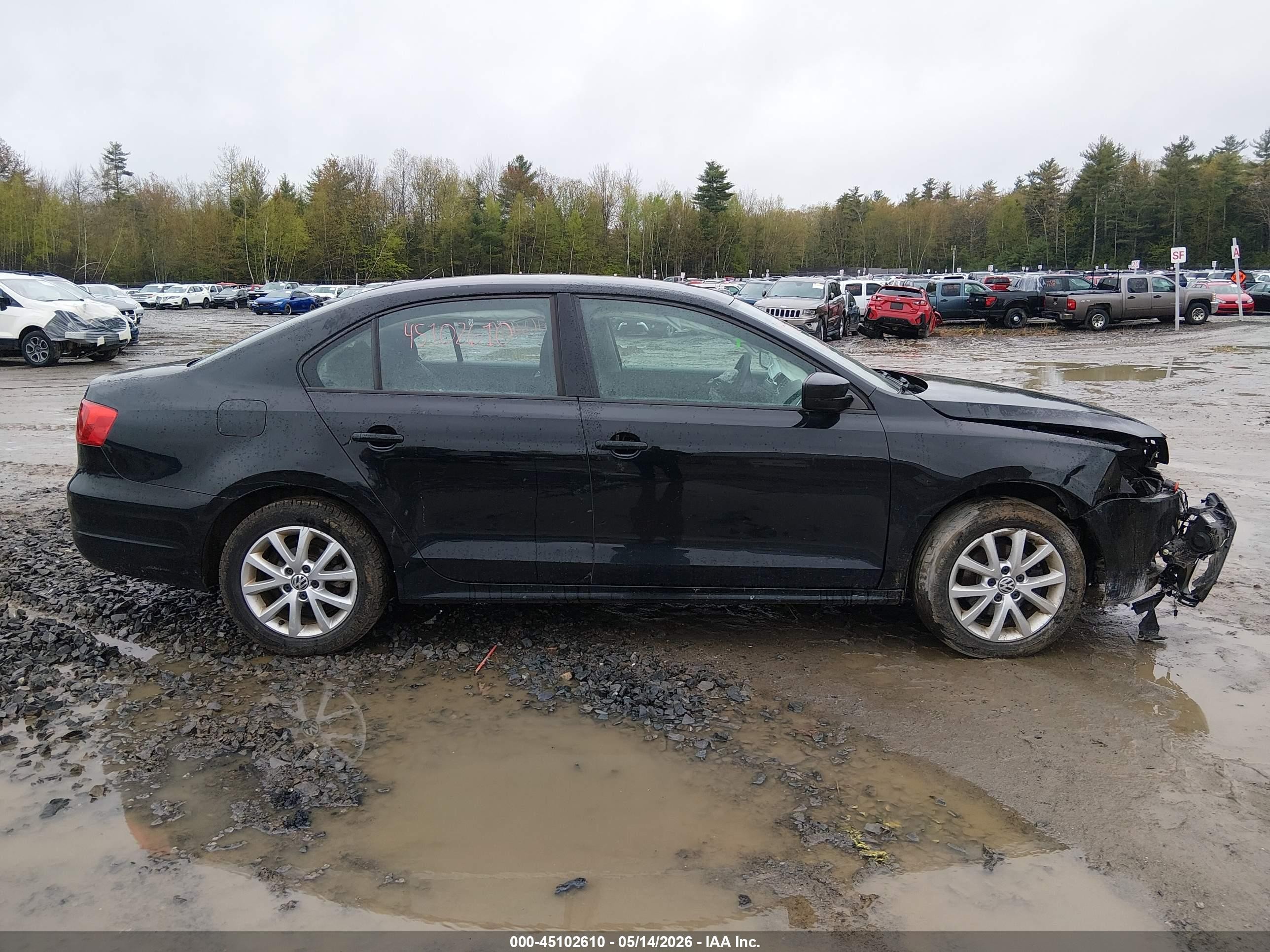 2014 Volkswagen Jetta 2.0l S Black vin: 3VW2K7AJ5EM438209