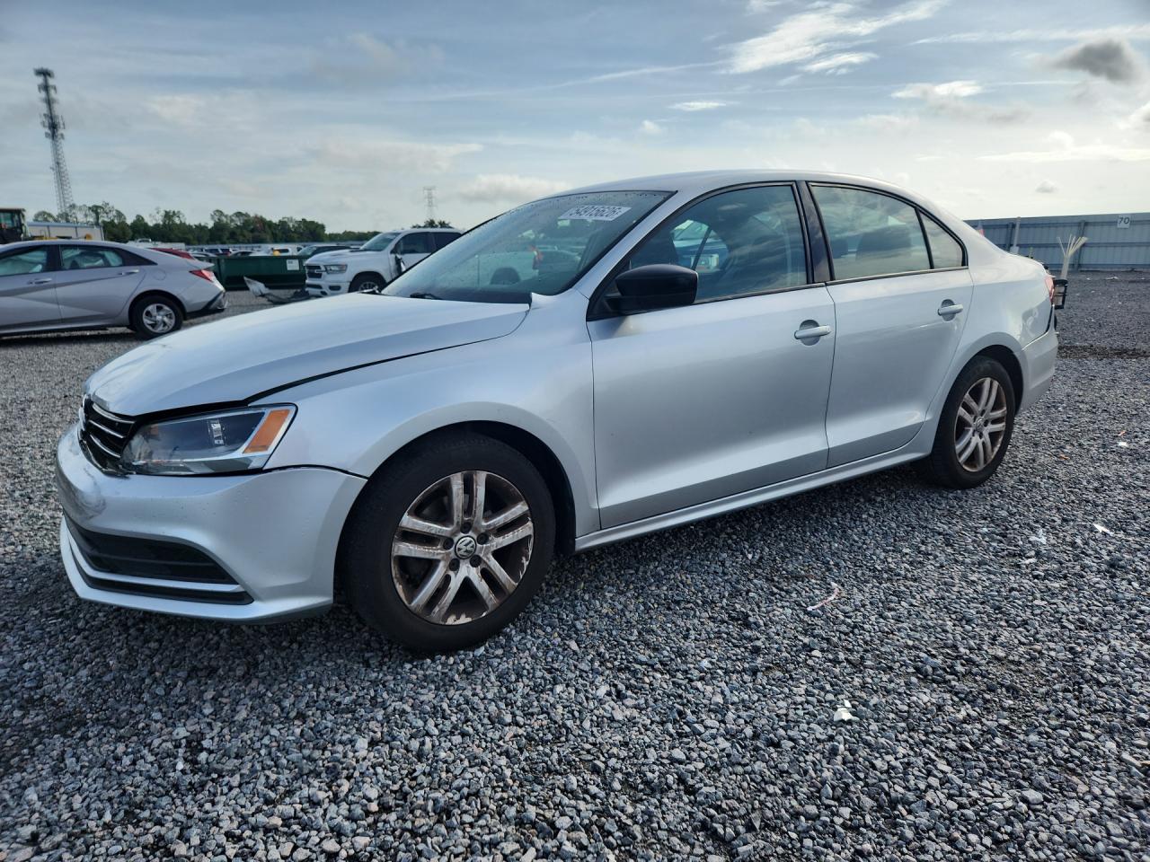 2015 Volkswagen Jetta Base Silver vin: 3VW2K7AJ5FM210275