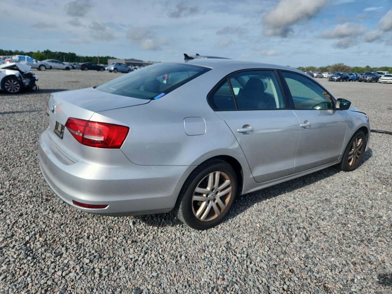 2015 Volkswagen Jetta Base Silver vin: 3VW2K7AJ5FM210275