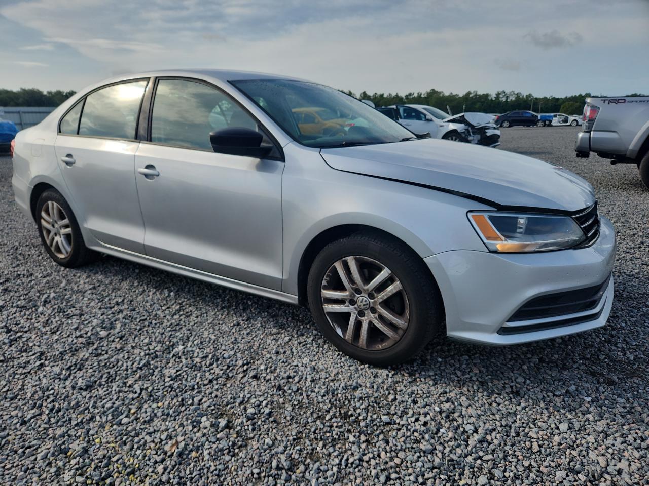 2015 Volkswagen Jetta Base Silver vin: 3VW2K7AJ5FM210275