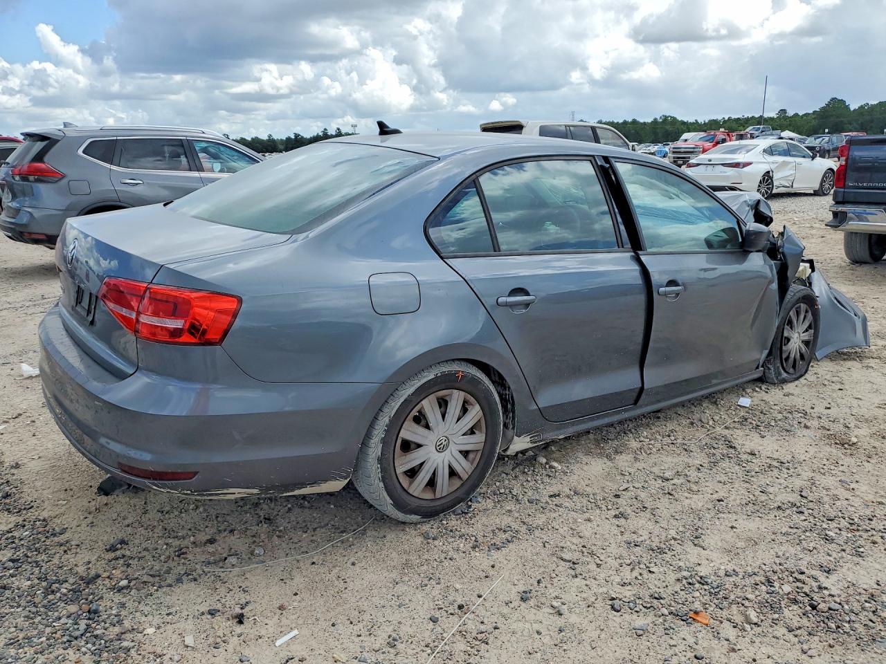 2015 Volkswagen Jetta Base Gray vin: 3VW2K7AJ5FM249710