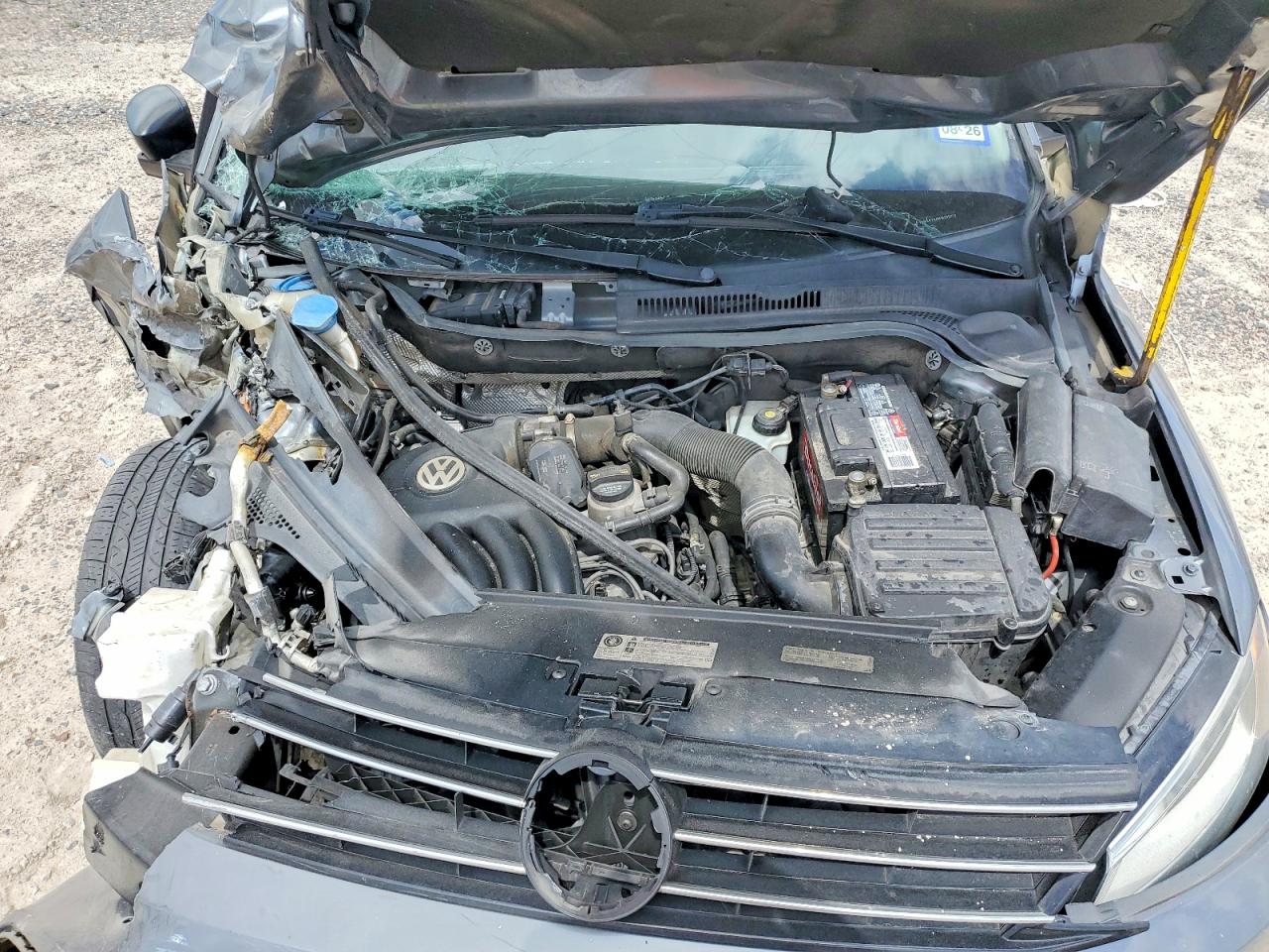 2015 Volkswagen Jetta Base Gray vin: 3VW2K7AJ5FM249710
