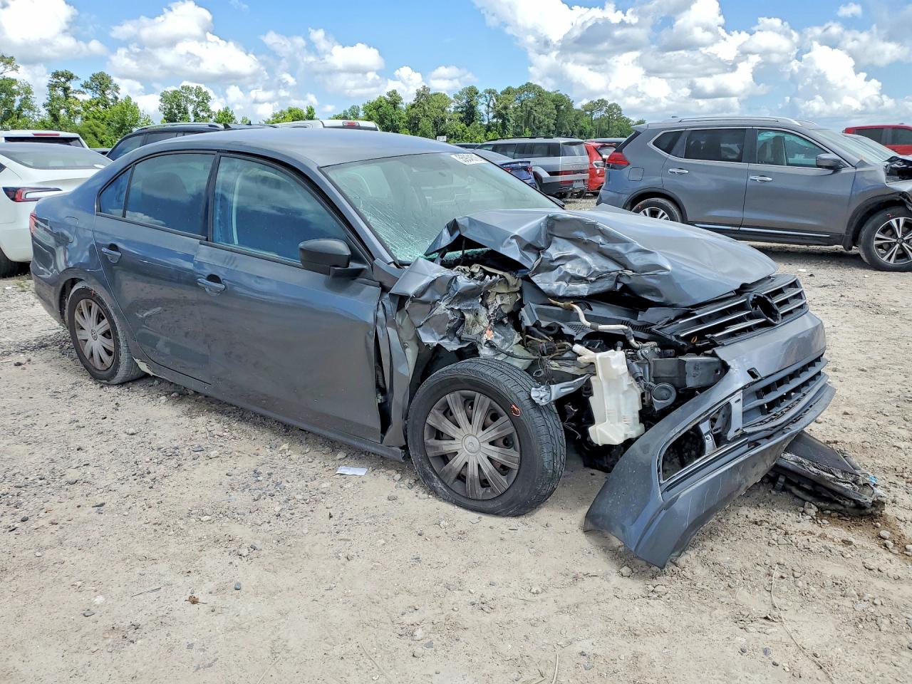 2015 Volkswagen Jetta Base Gray vin: 3VW2K7AJ5FM249710