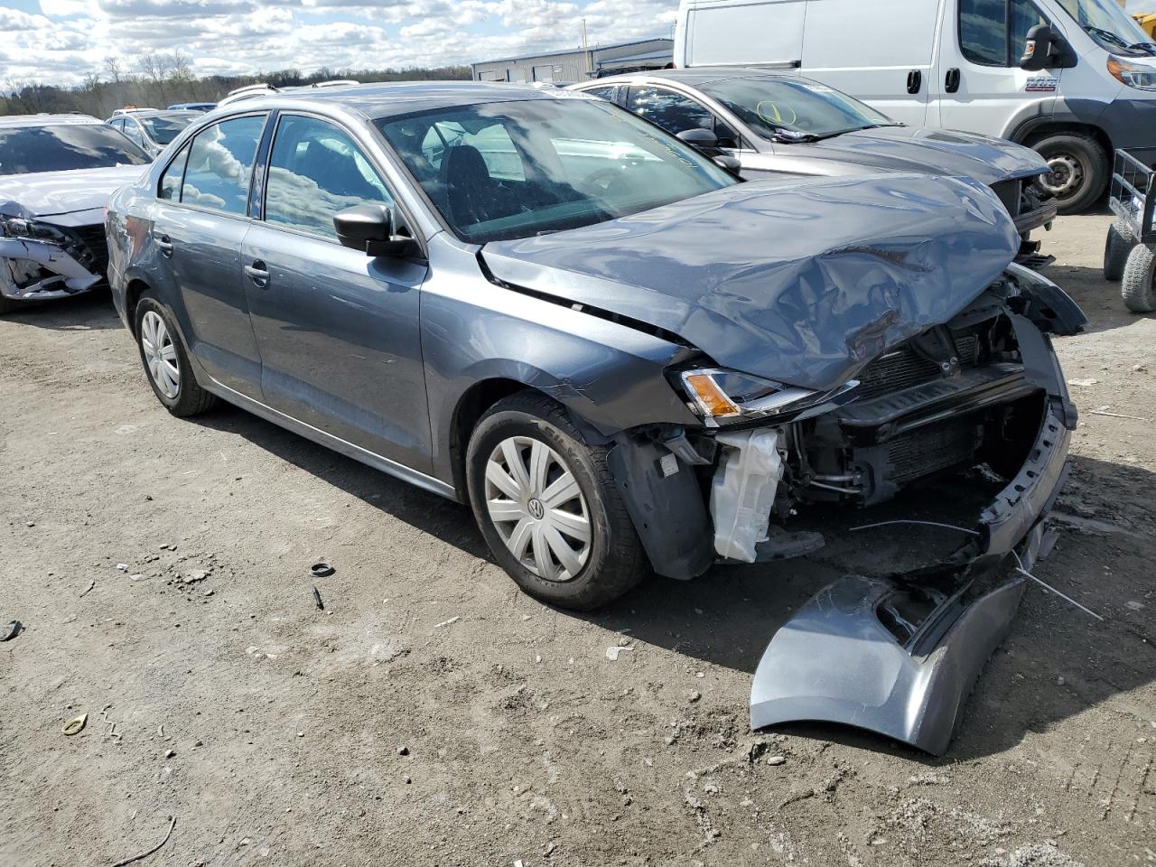 2015 Volkswagen Jetta Base Gray vin: 3VW2K7AJ5FM292069