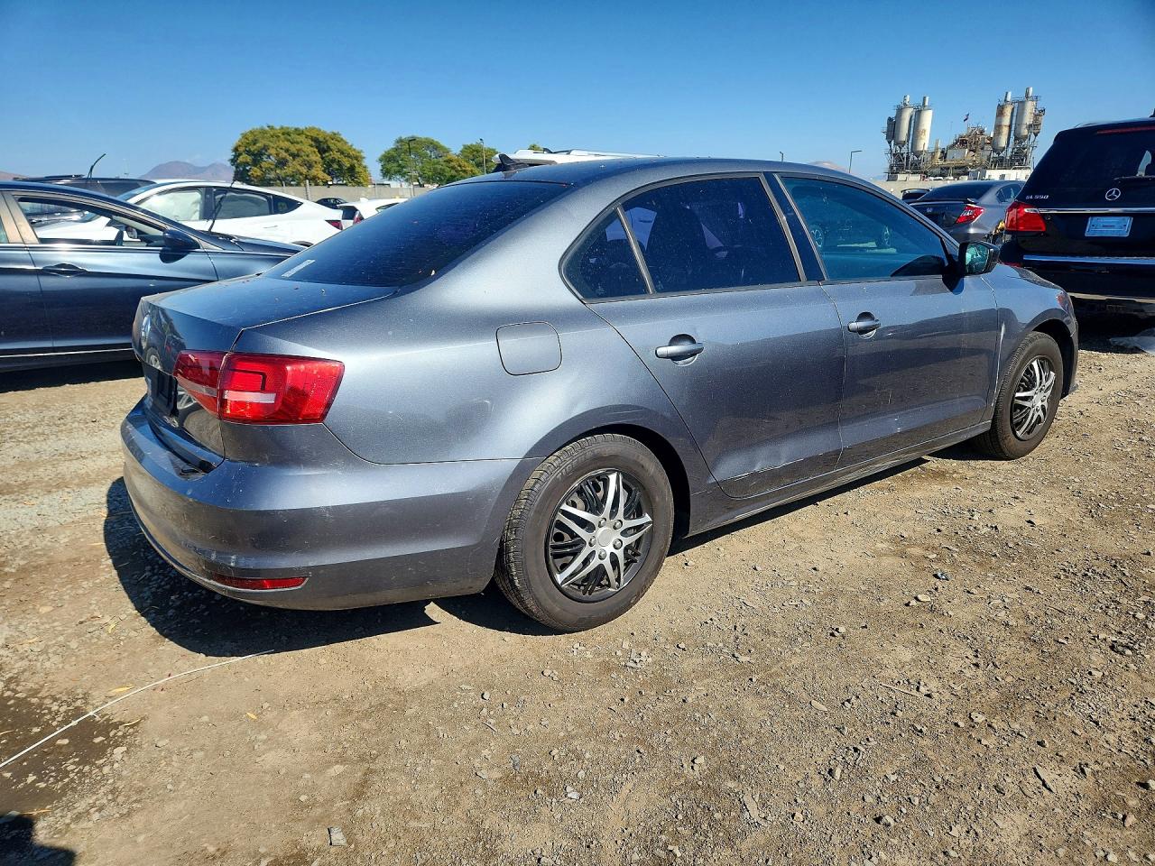 2015 Volkswagen Jetta Base Gray vin: 3VW2K7AJ5FM307265
