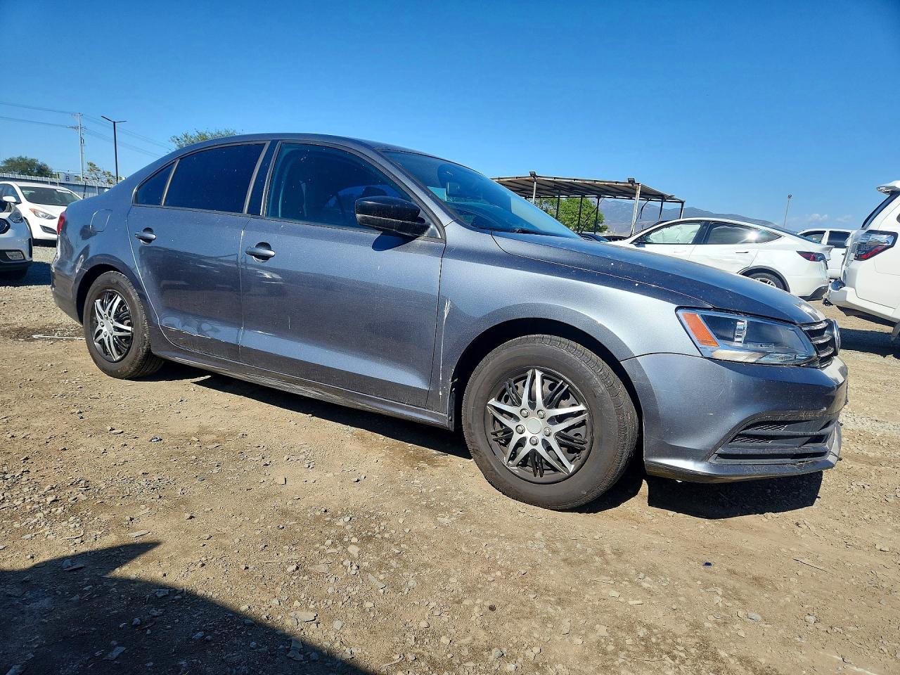 2015 Volkswagen Jetta Base Gray vin: 3VW2K7AJ5FM307265