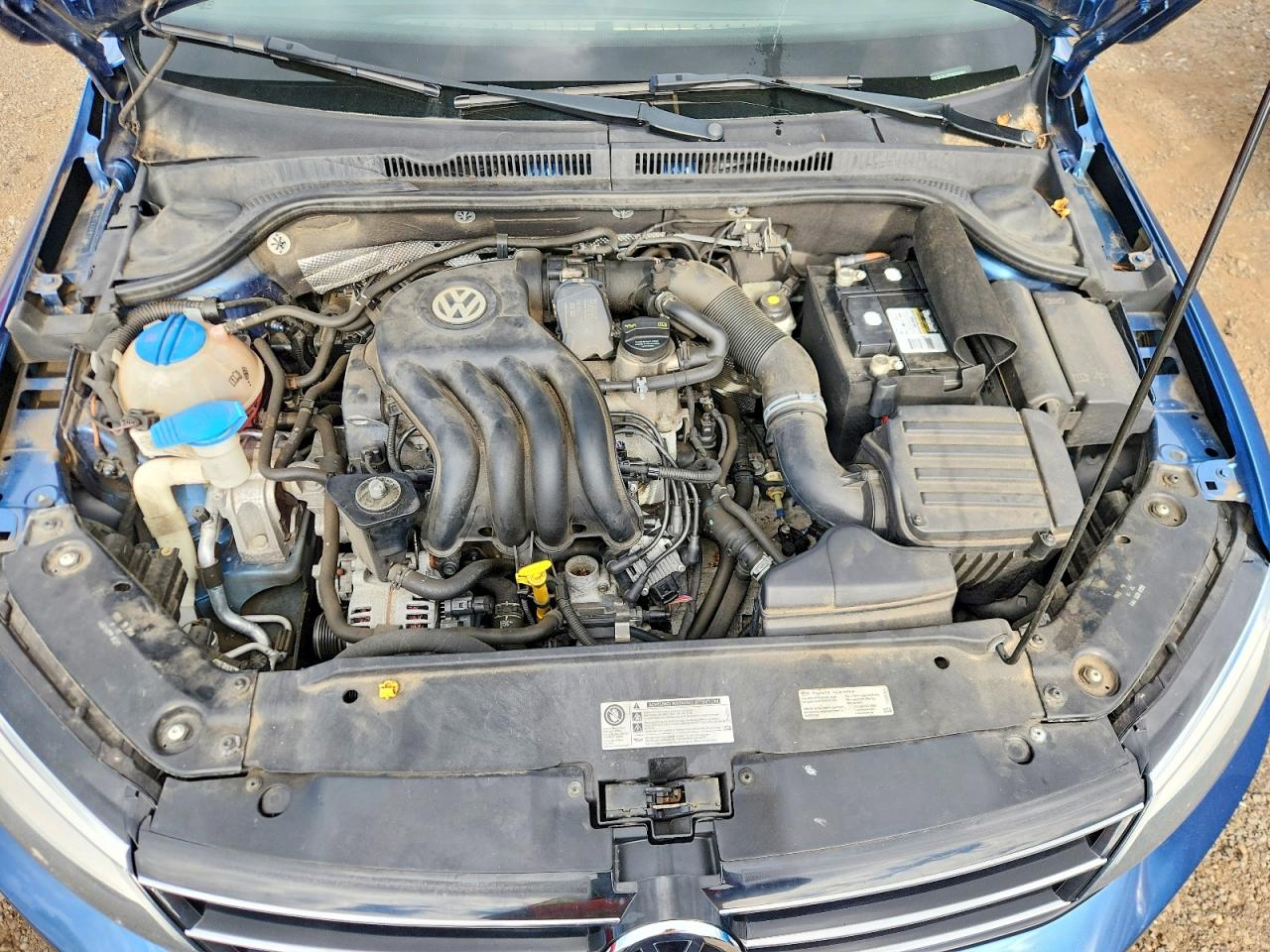2015 Volkswagen Jetta Base Blue vin: 3VW2K7AJ5FM329461