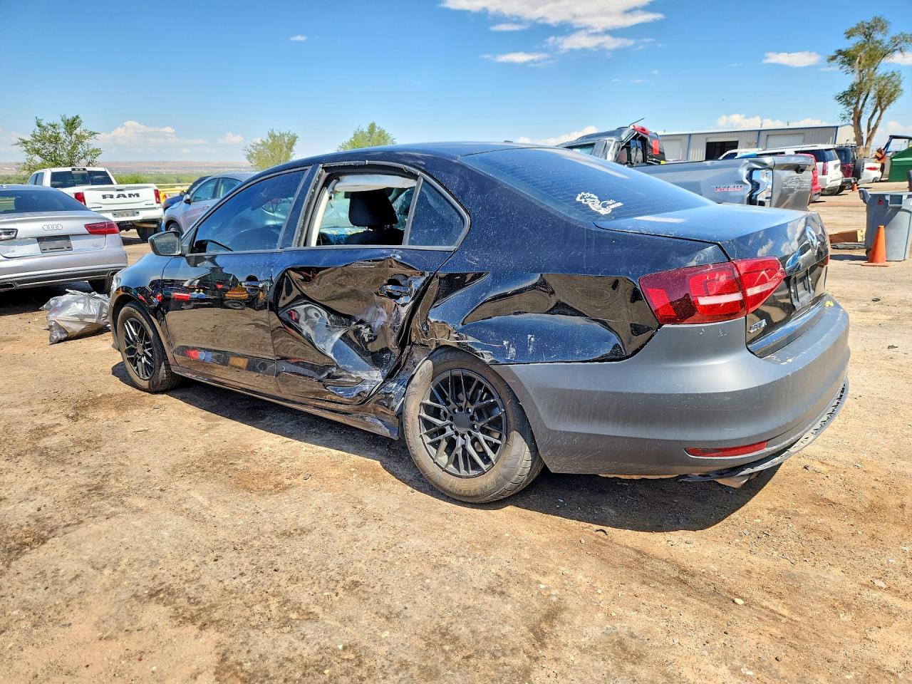 2015 Volkswagen Jetta Base Черный vin: 3VW2K7AJ5FM338385