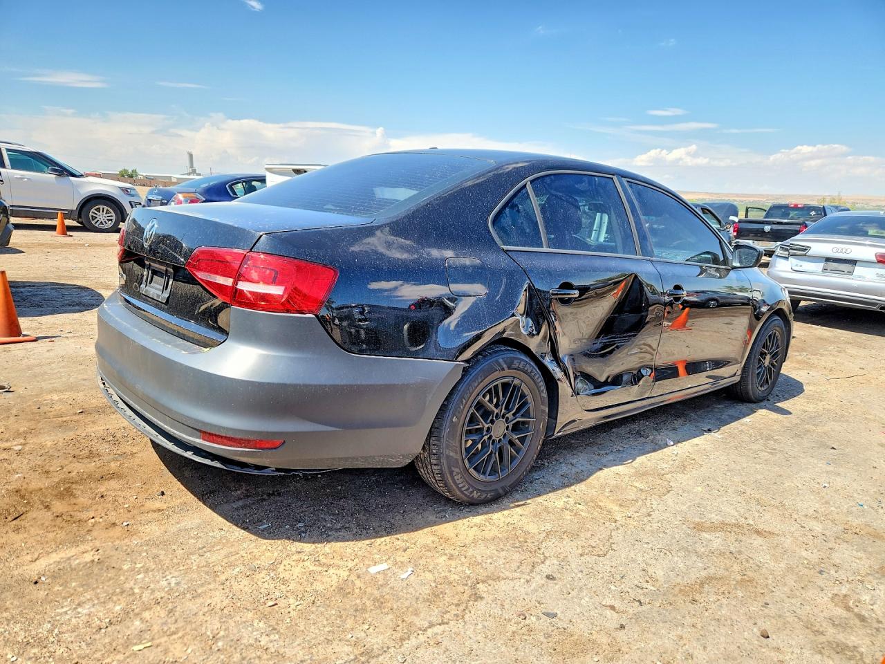 2015 Volkswagen Jetta Base Черный vin: 3VW2K7AJ5FM338385