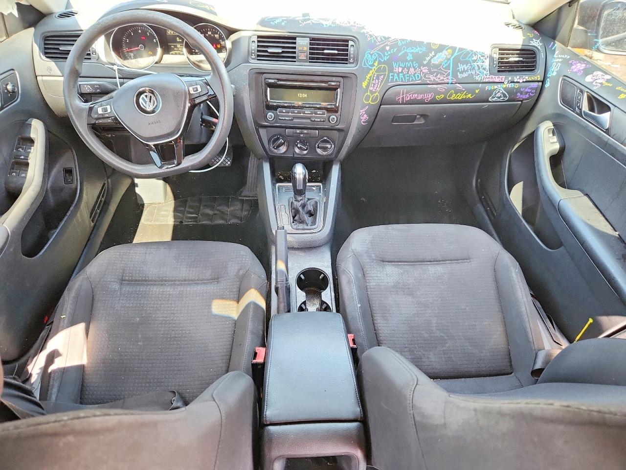 2015 Volkswagen Jetta Base Черный vin: 3VW2K7AJ5FM338385